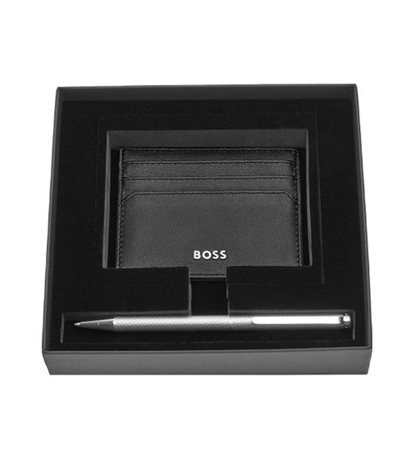 Ballpoint Pen & Card Holder Set Black