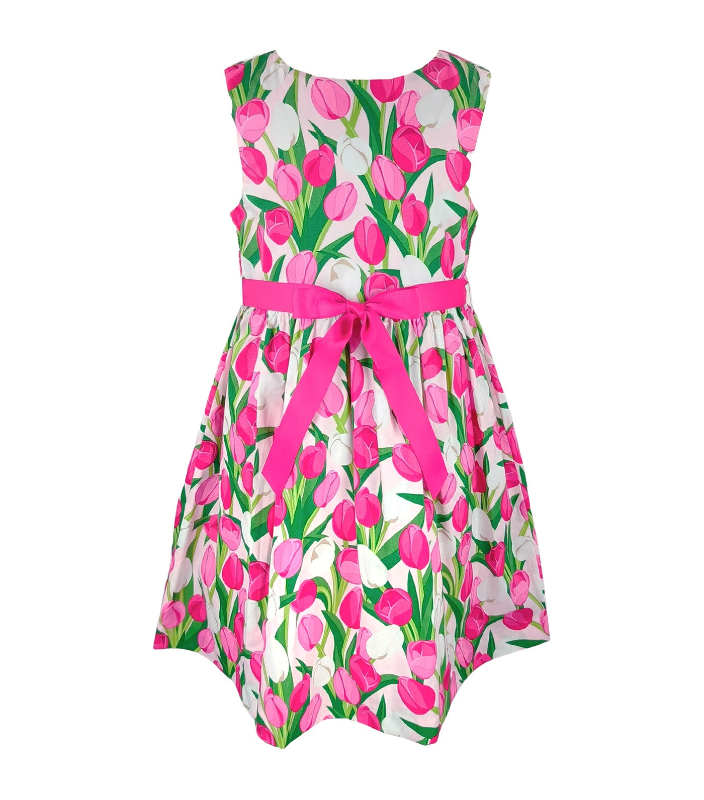 Tamara Girls Printed Sleeveless Dress Pink