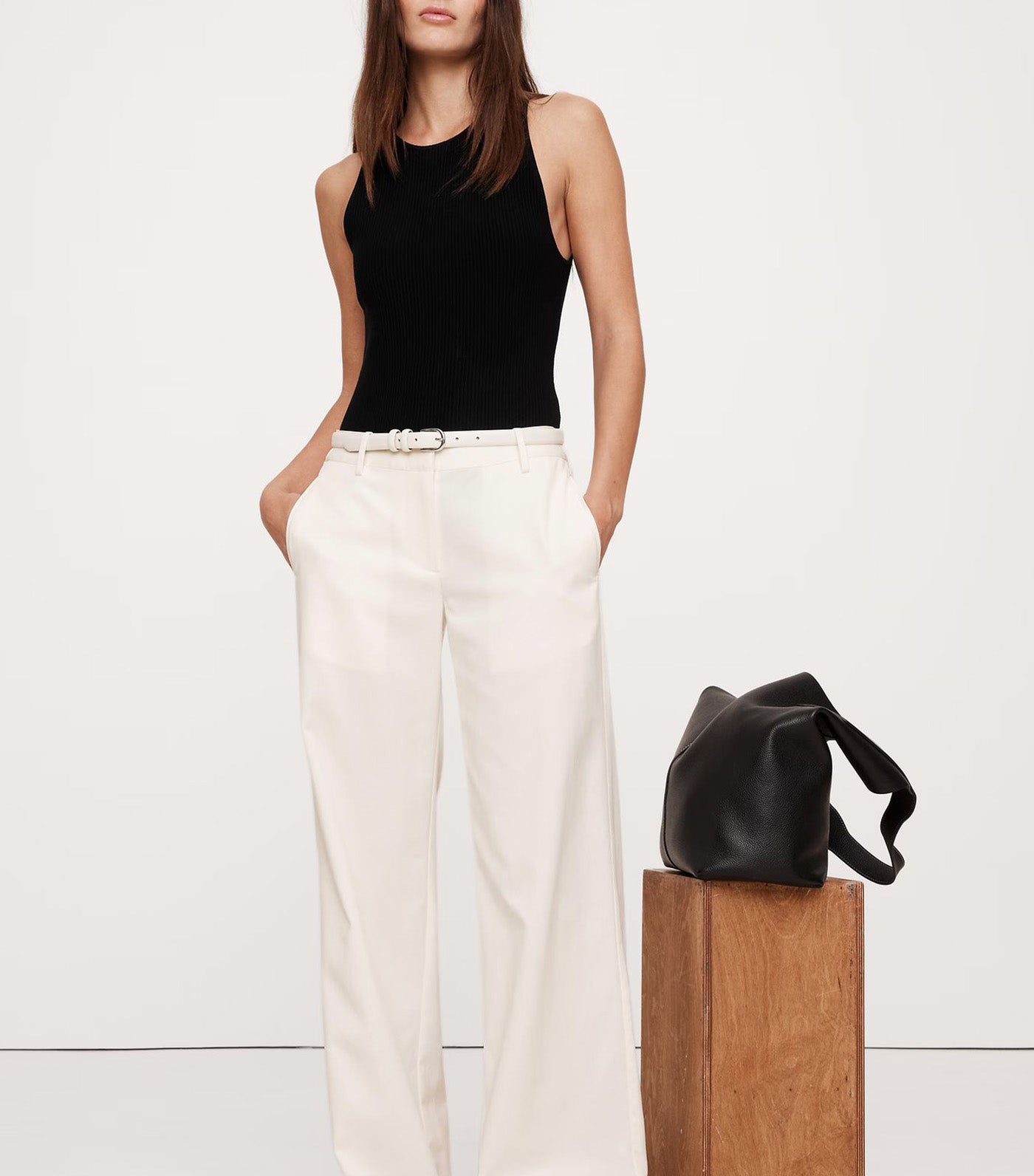 The Everyday Wide-Leg Pant Ivory