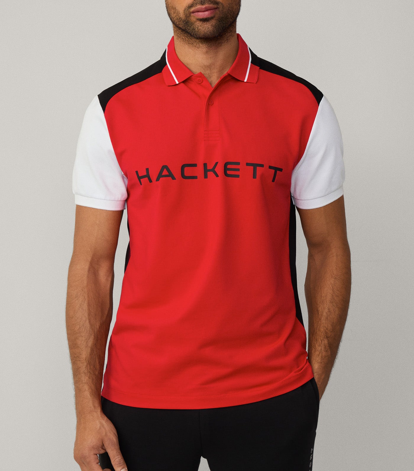 Classic Fit Short Sleeve Branded Polo Race Red