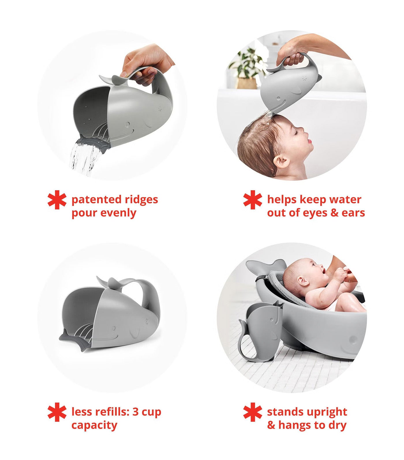 Moby Bath Rinser Gray