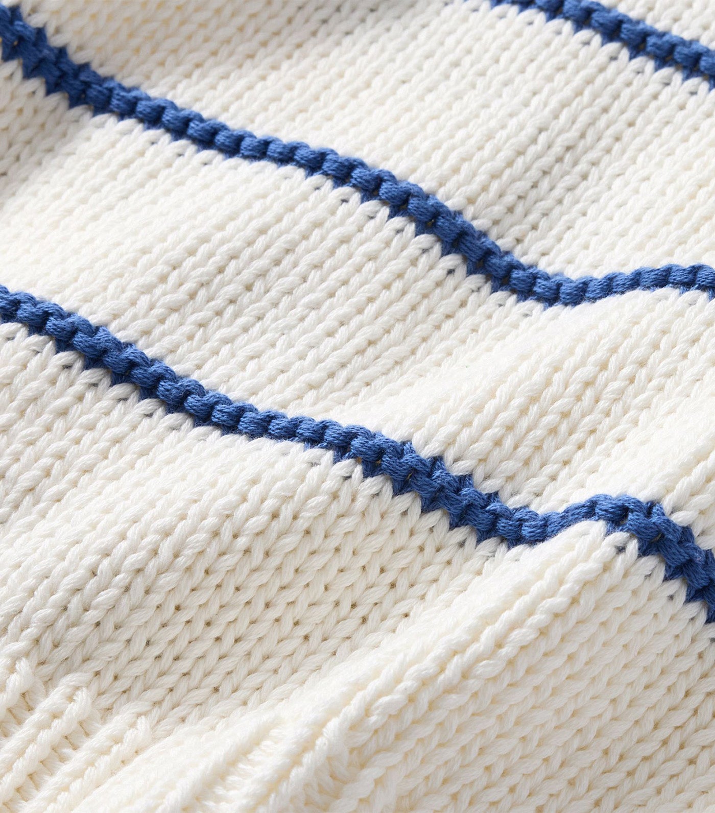 Breton Stripe Baby Blanket Blue