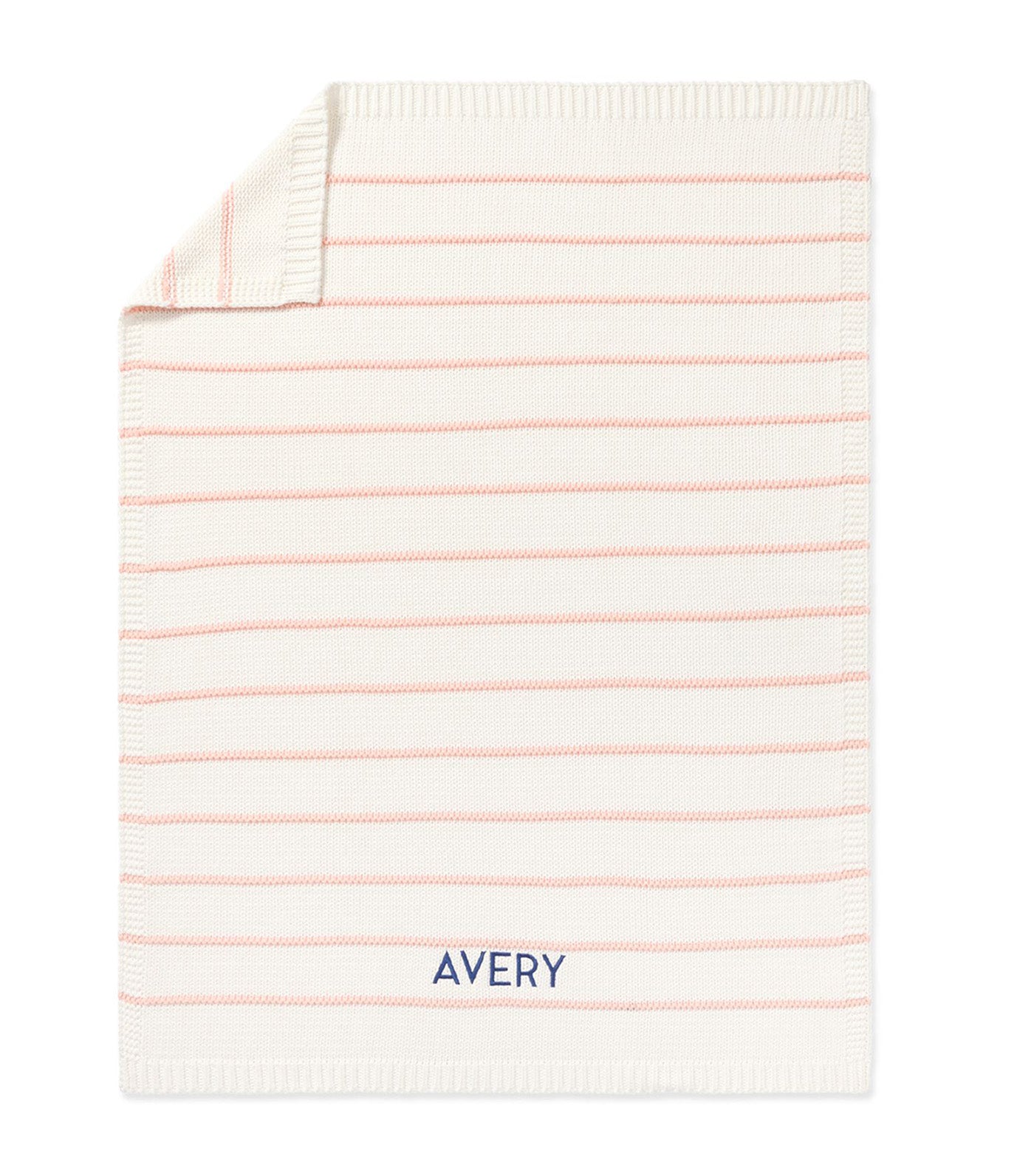 Breton Stripe Baby Blanket Pink