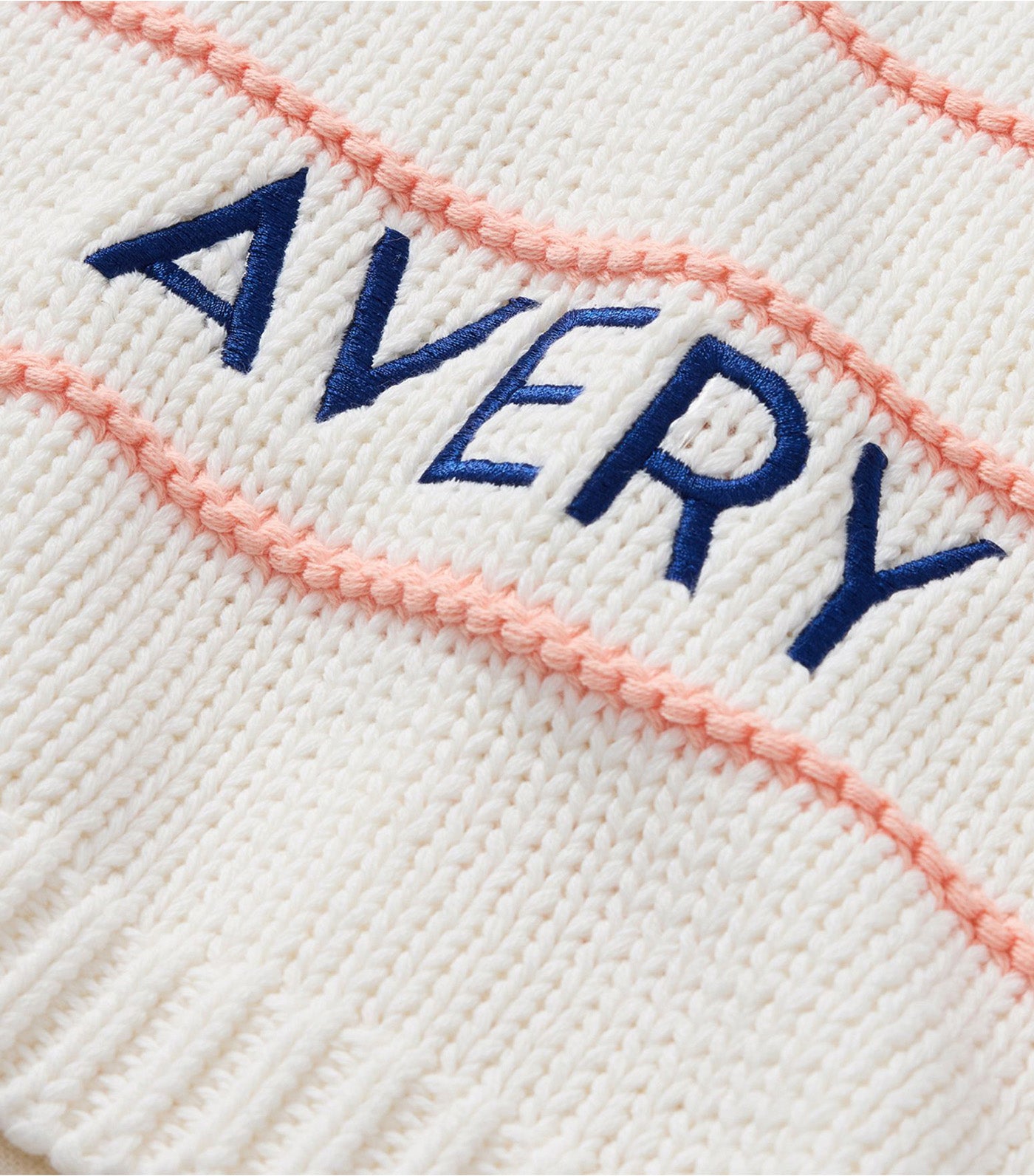 Breton Stripe Baby Blanket Pink