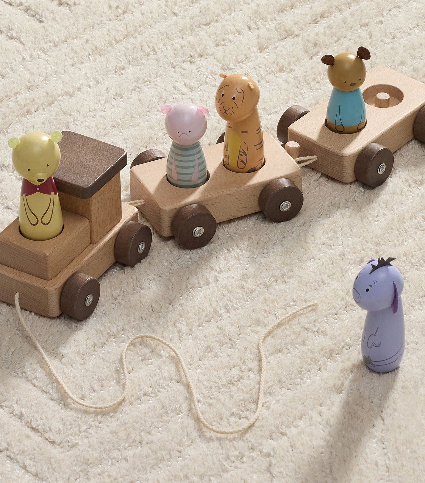 Disney's Winnie the Pooh Wooden Pull Toy Multi