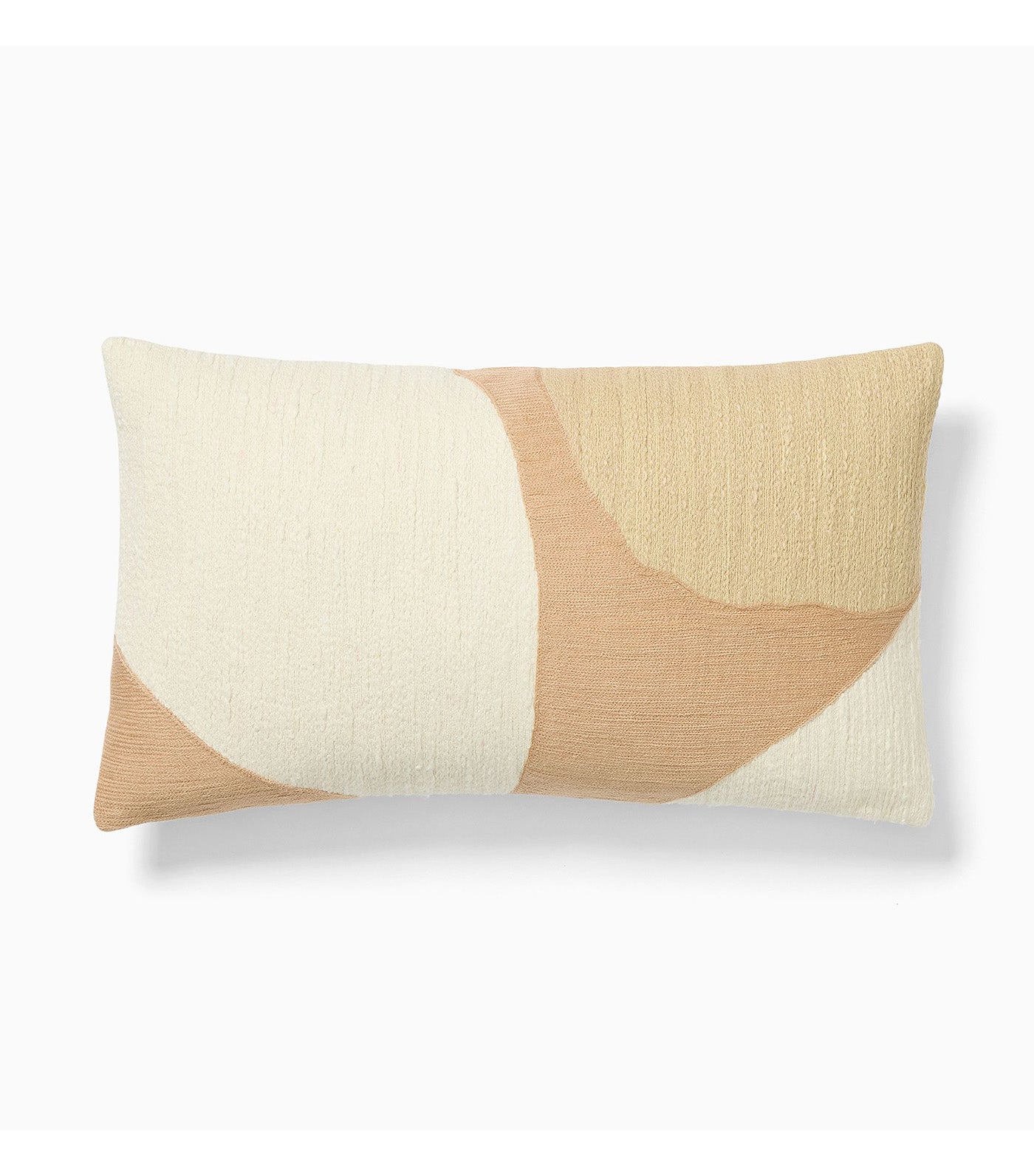 Rounded Shapes Crewel Pillow Cover