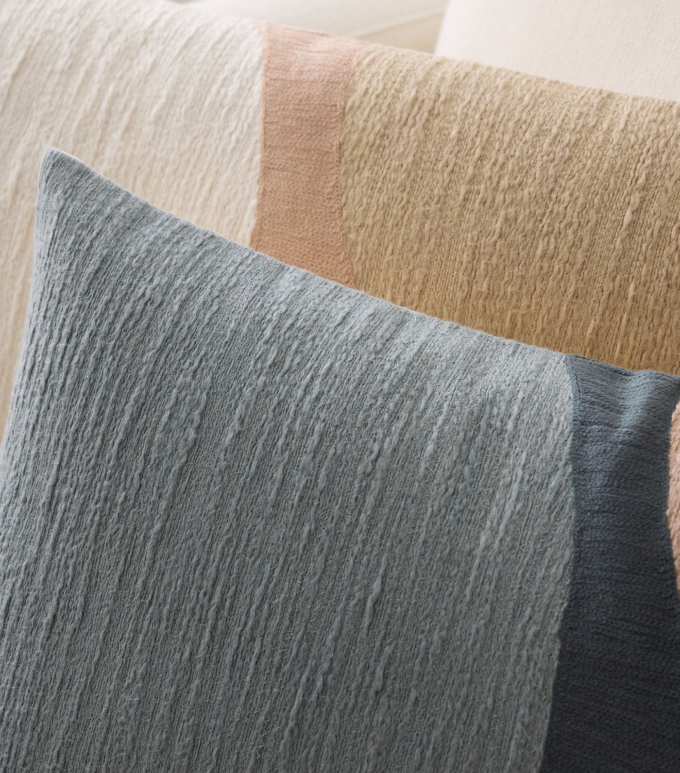 Rounded Shapes Crewel Pillow Cover