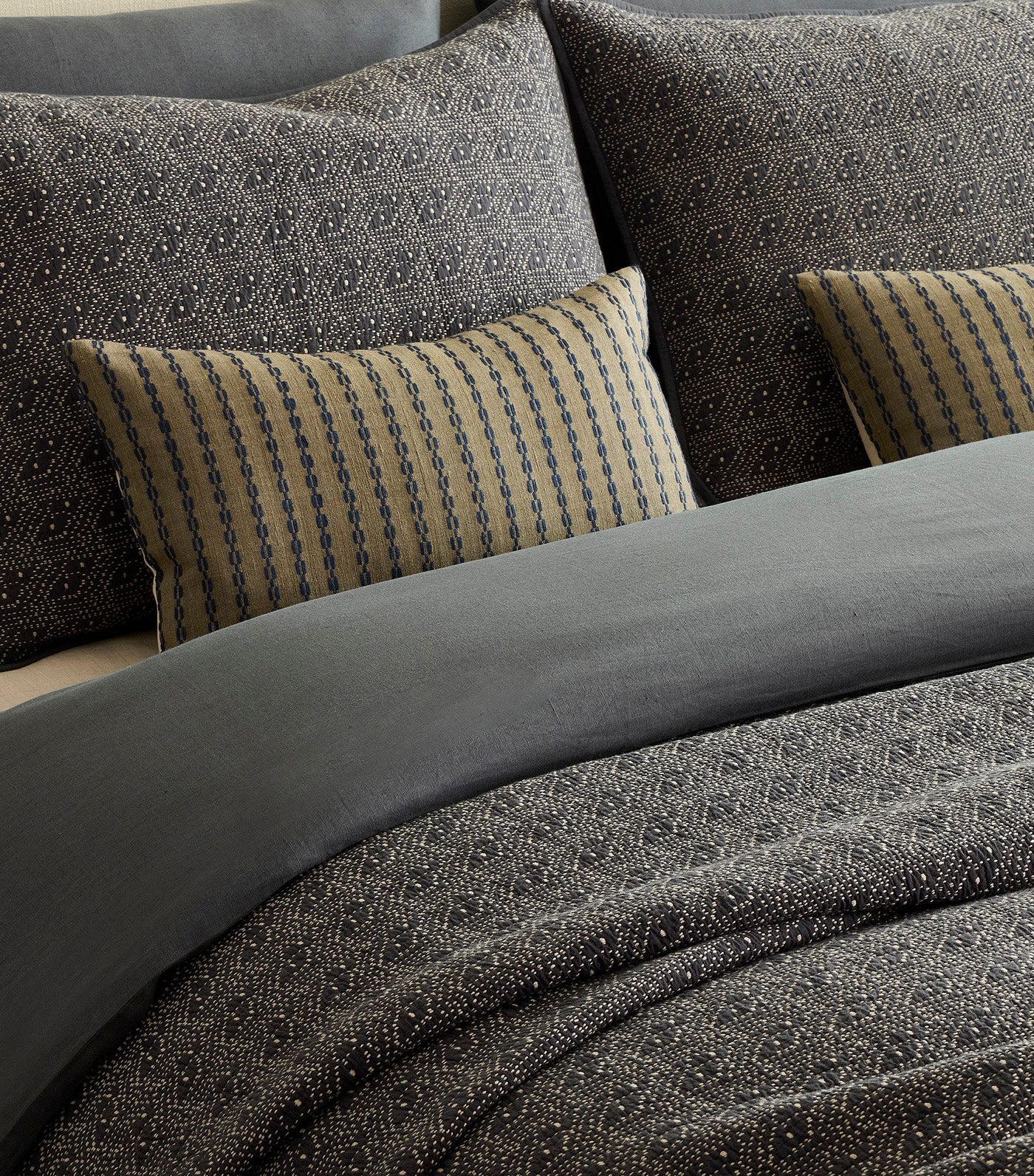 Silk Woven Geo Pillow Cover