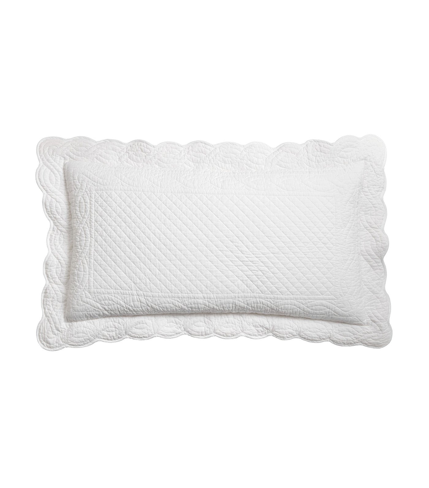 Heirloom Scallop Quilted King Sham
