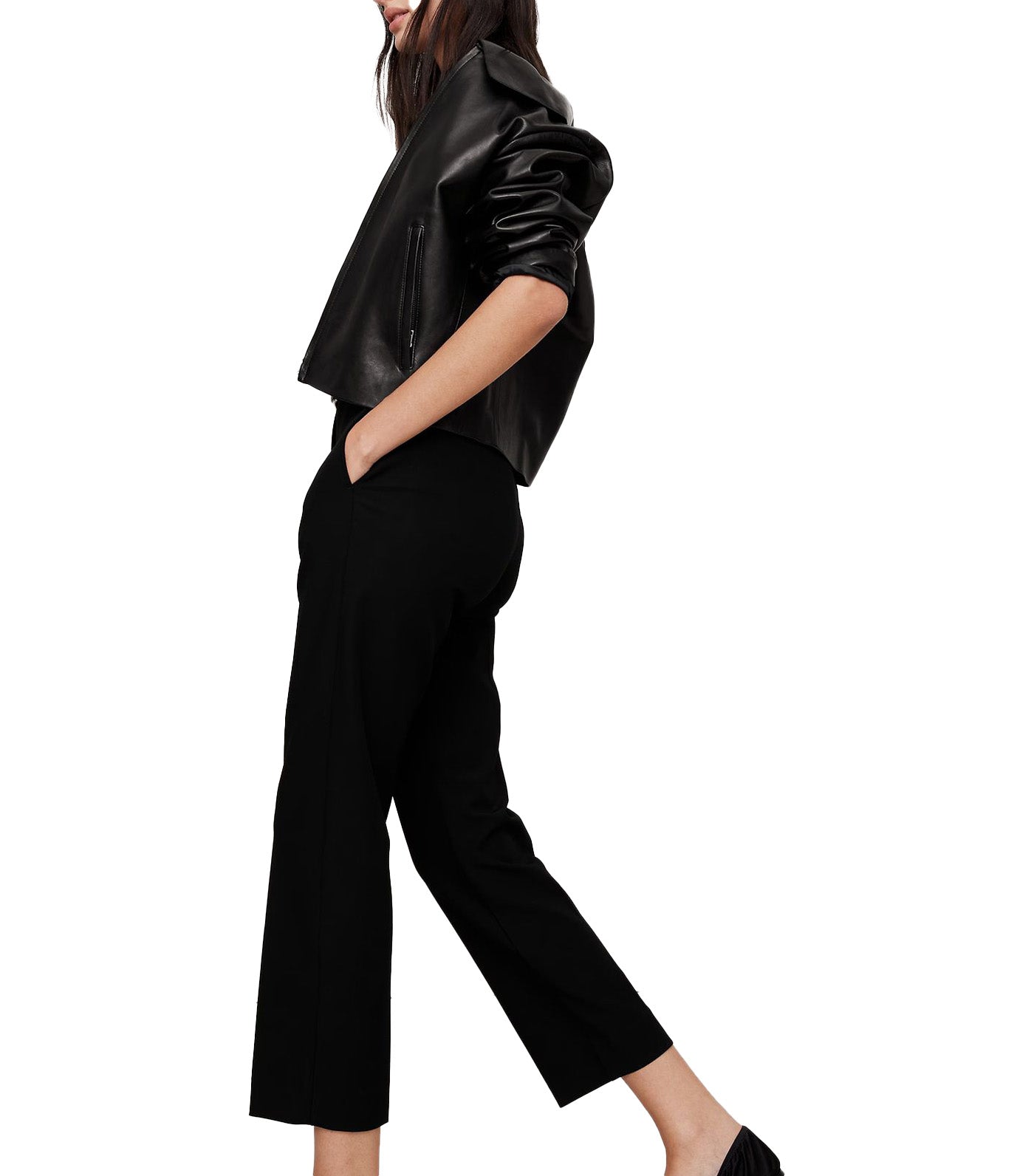 High-Rise Modern Slim Refined Ankle Pant Black