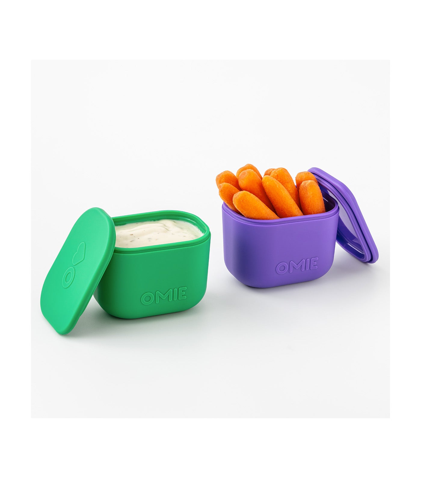 OmieBox UP Dip Containers Purple/Green