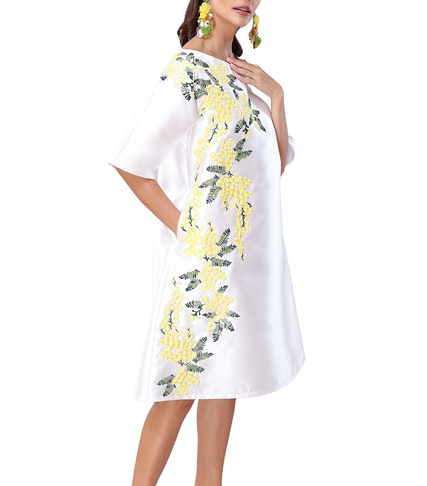 Easter Dress with Patch White