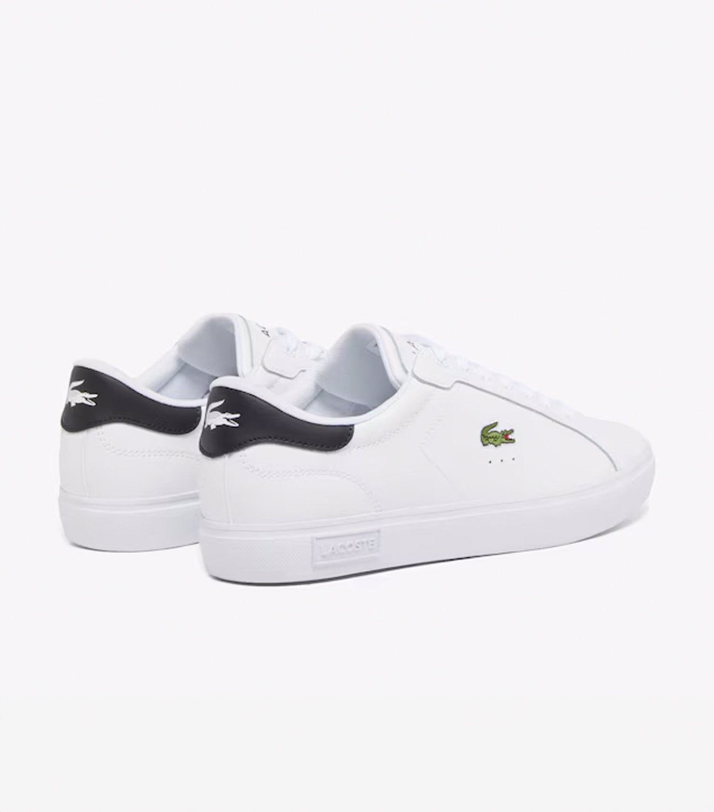 Men's Powercourt Leather Sneakers White/Dark Green