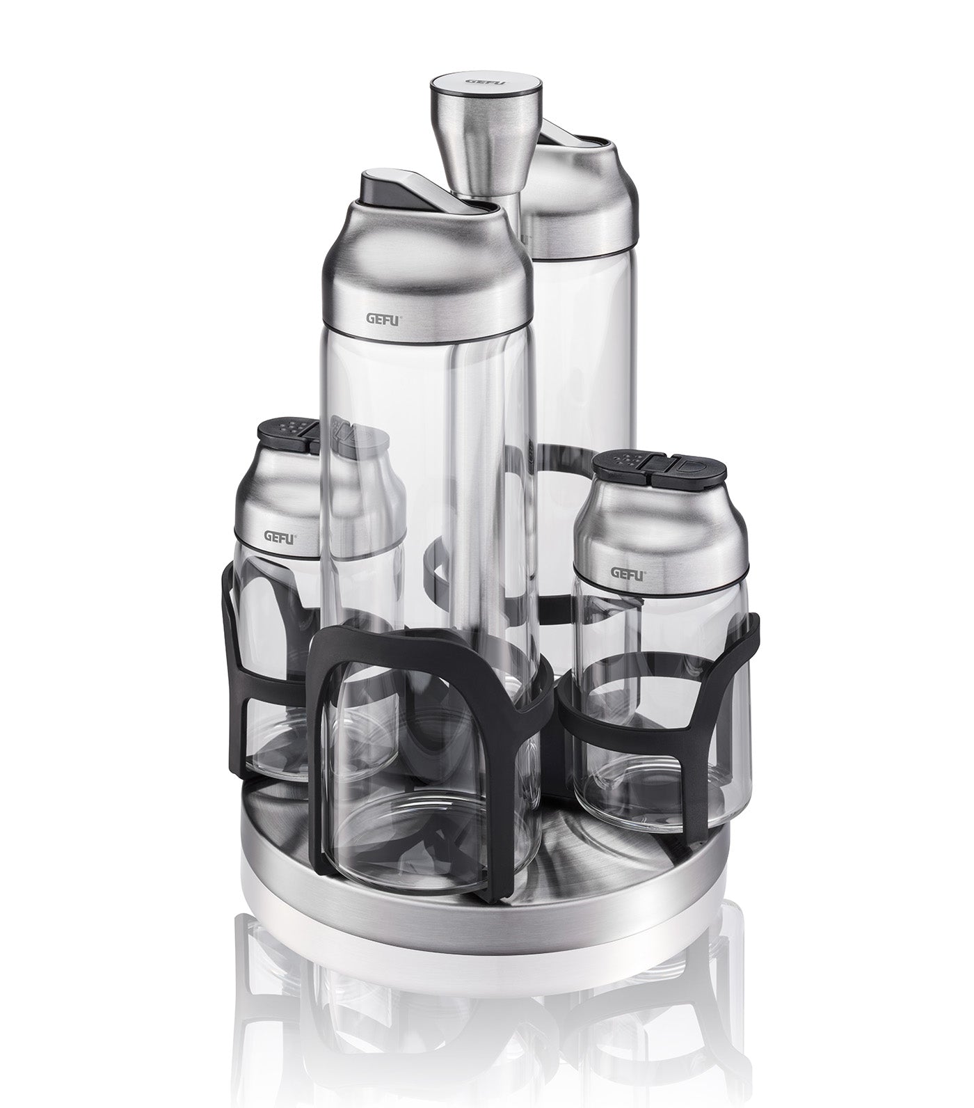 Kippo Vinegar - Oil and Spice Cruet Stand, 5pc Set