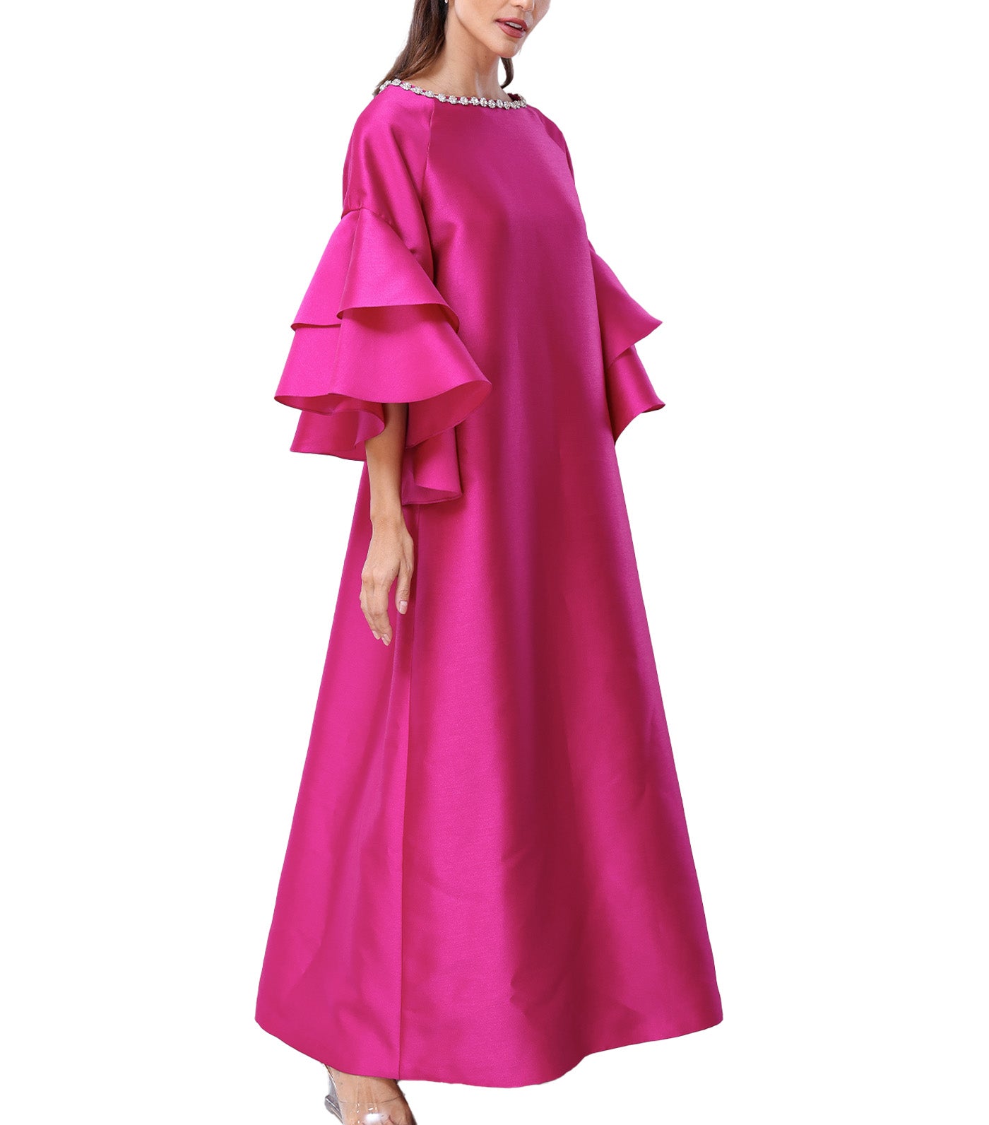 Nicea Long Gown Magenta