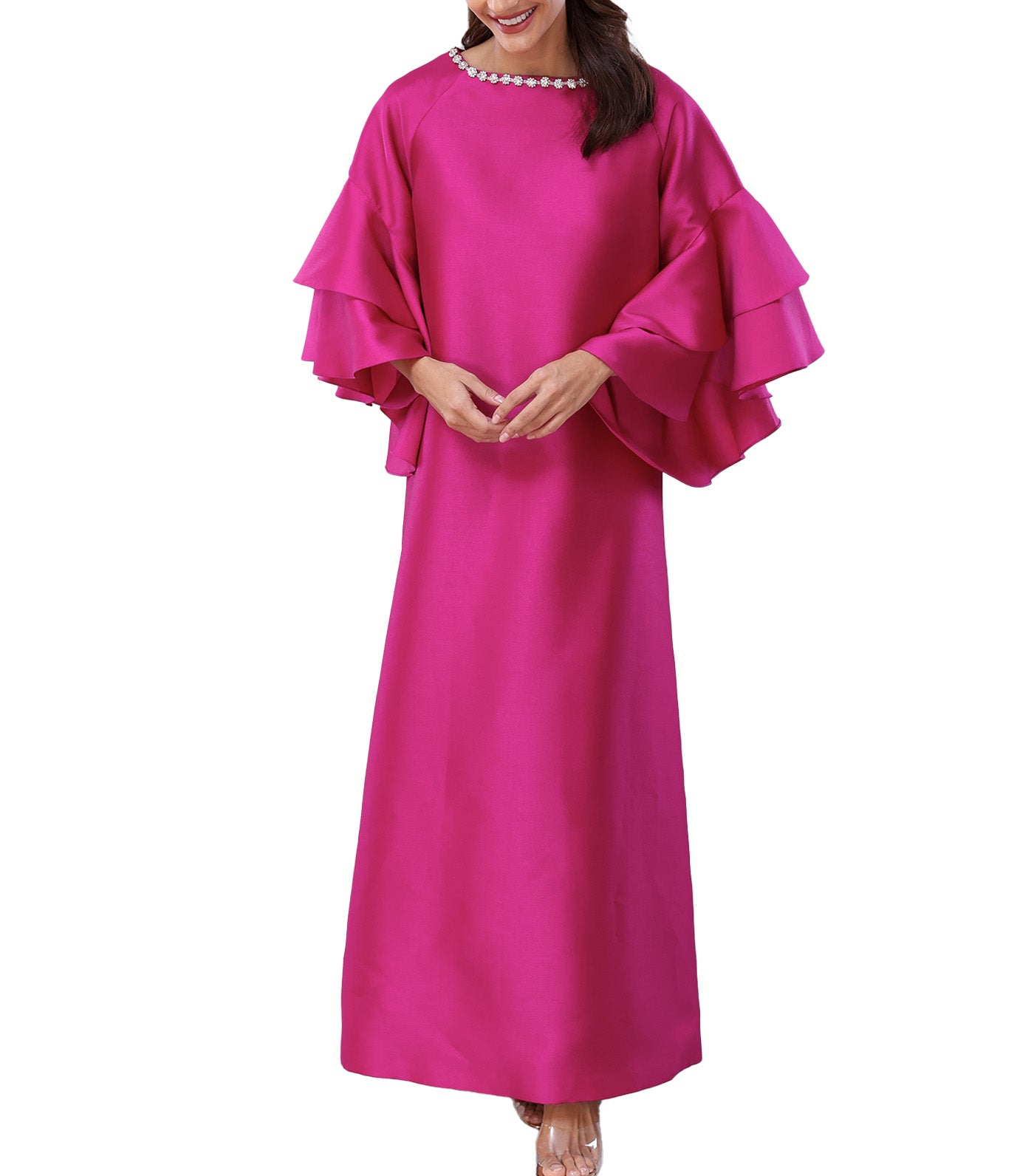 Nicea Long Gown Magenta