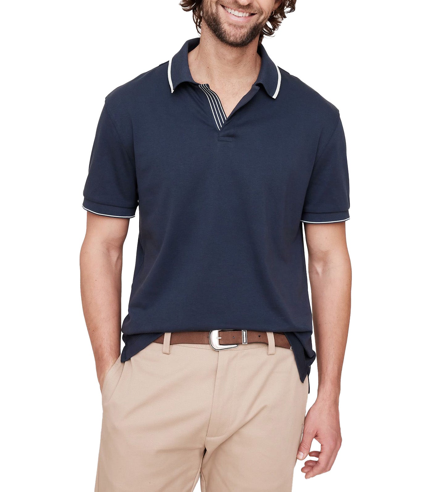 Luxury Touch Polo Deep Blue