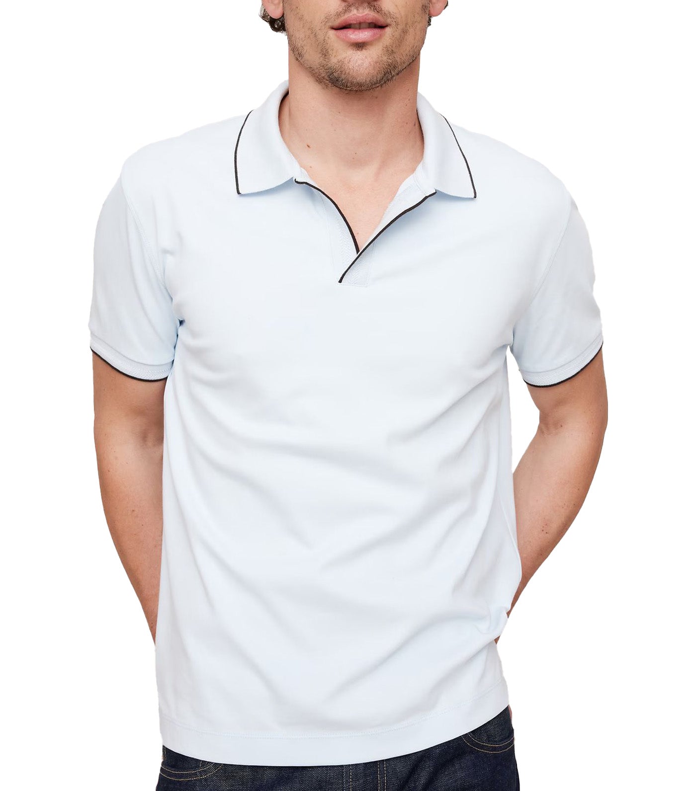 Luxury Touch Polo Cerulean Blue