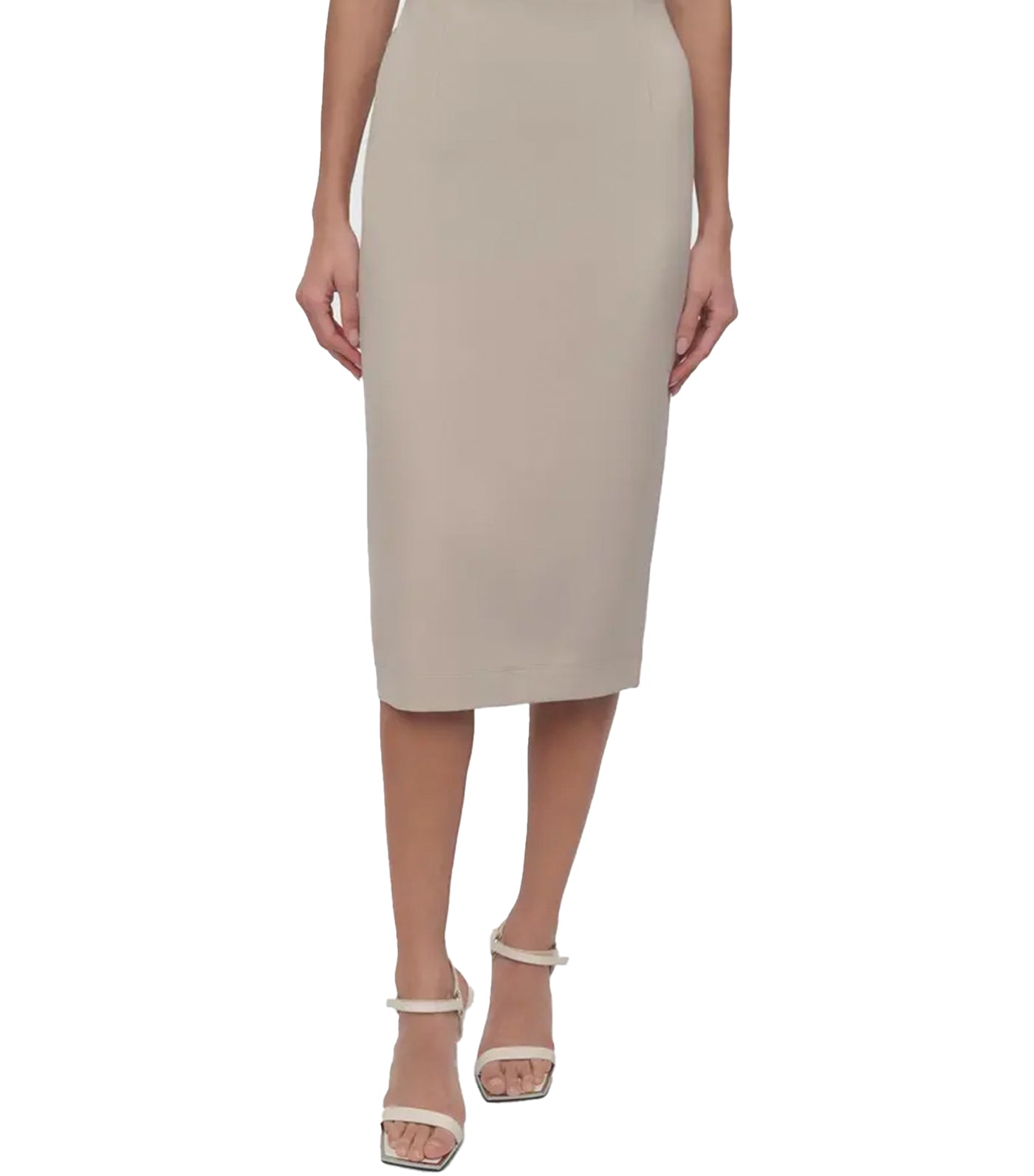 Pull On Pencil Skirt Pebble