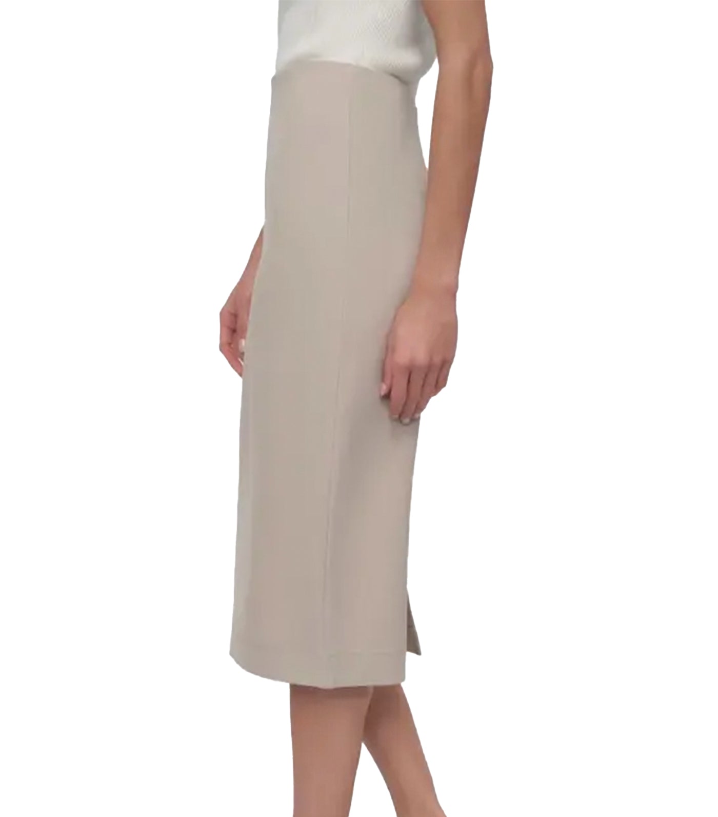 Pull On Pencil Skirt Pebble