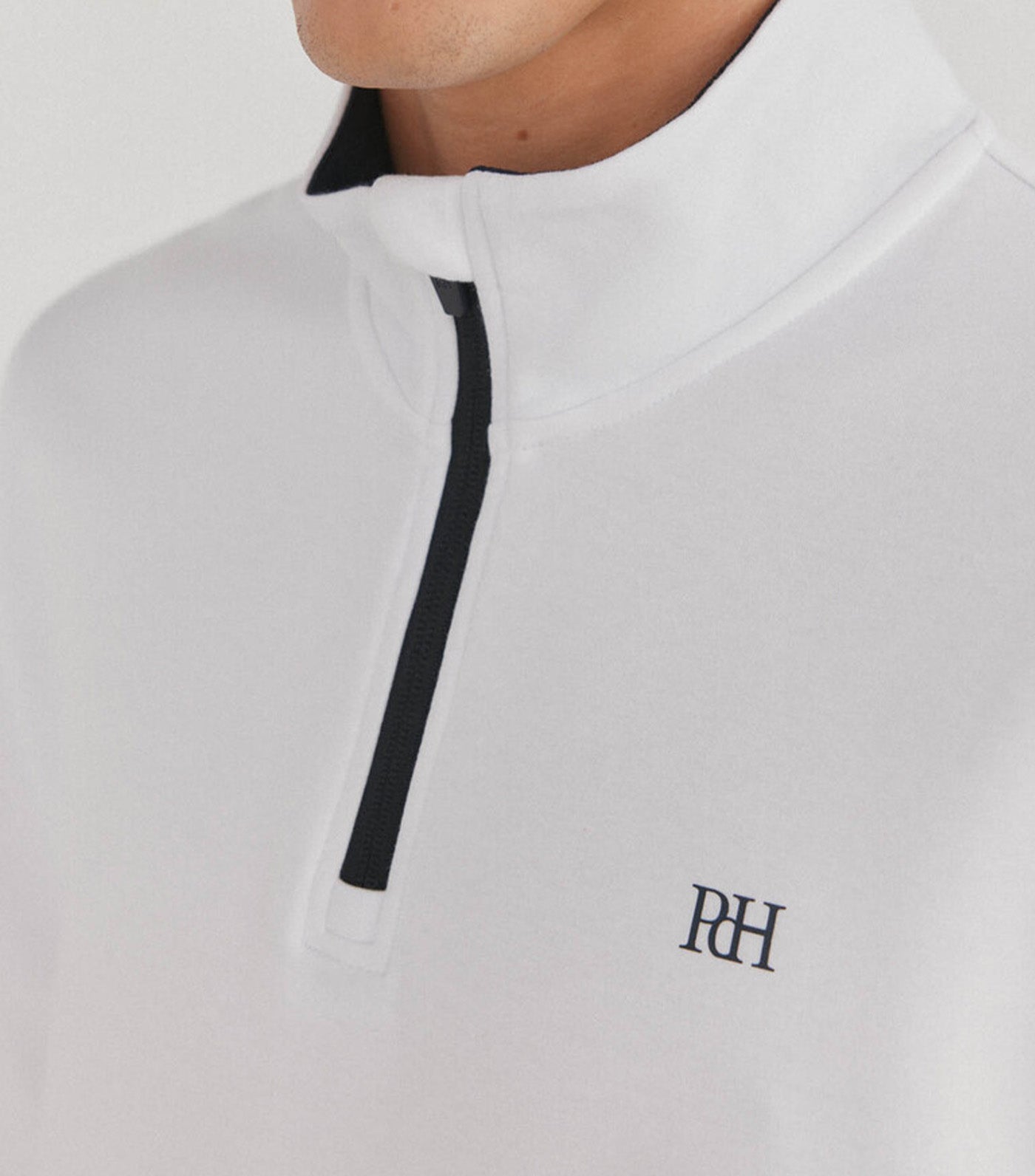 Golf Zip Fastening Sweater White