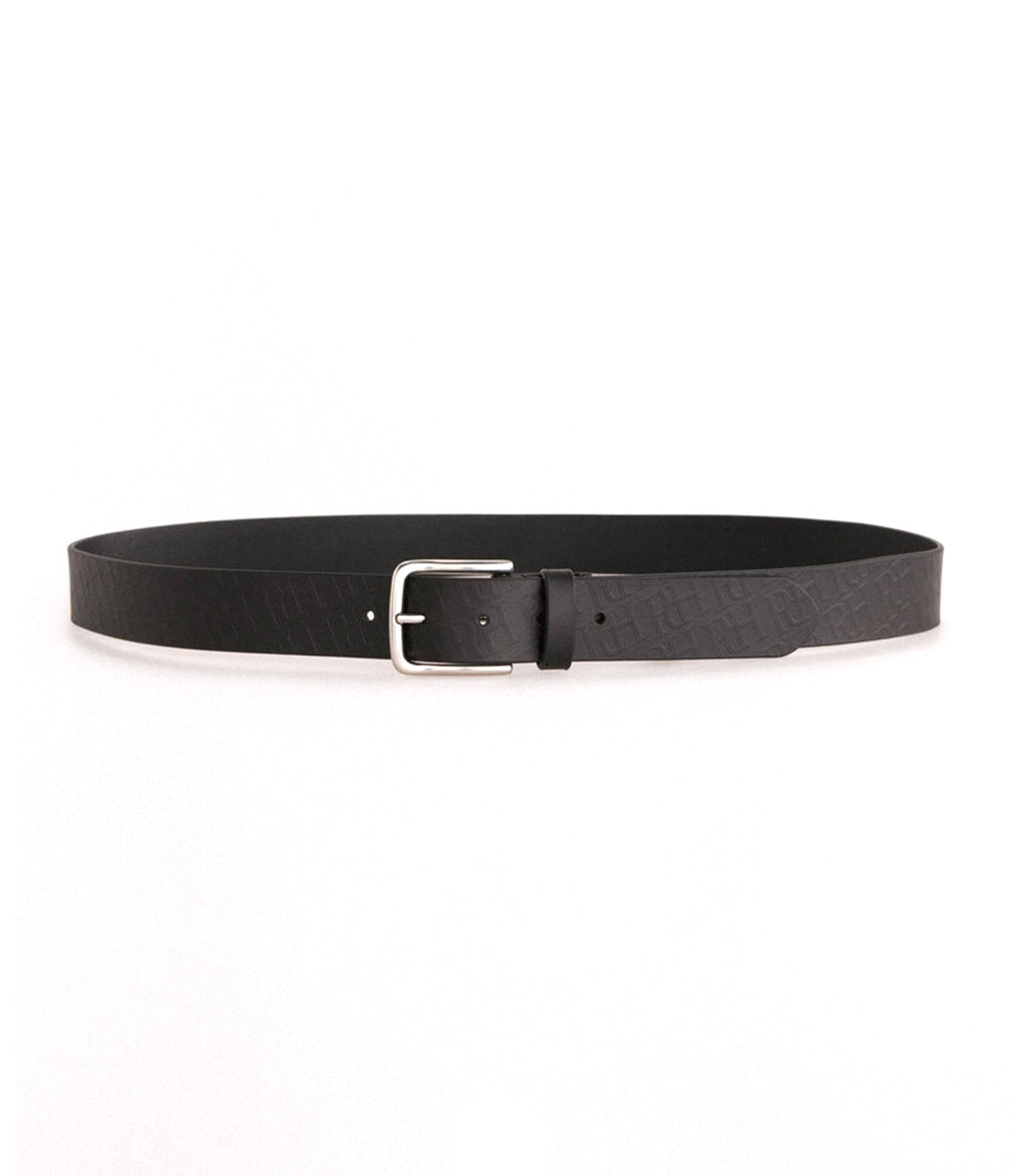 Leather Logo Belt Black
