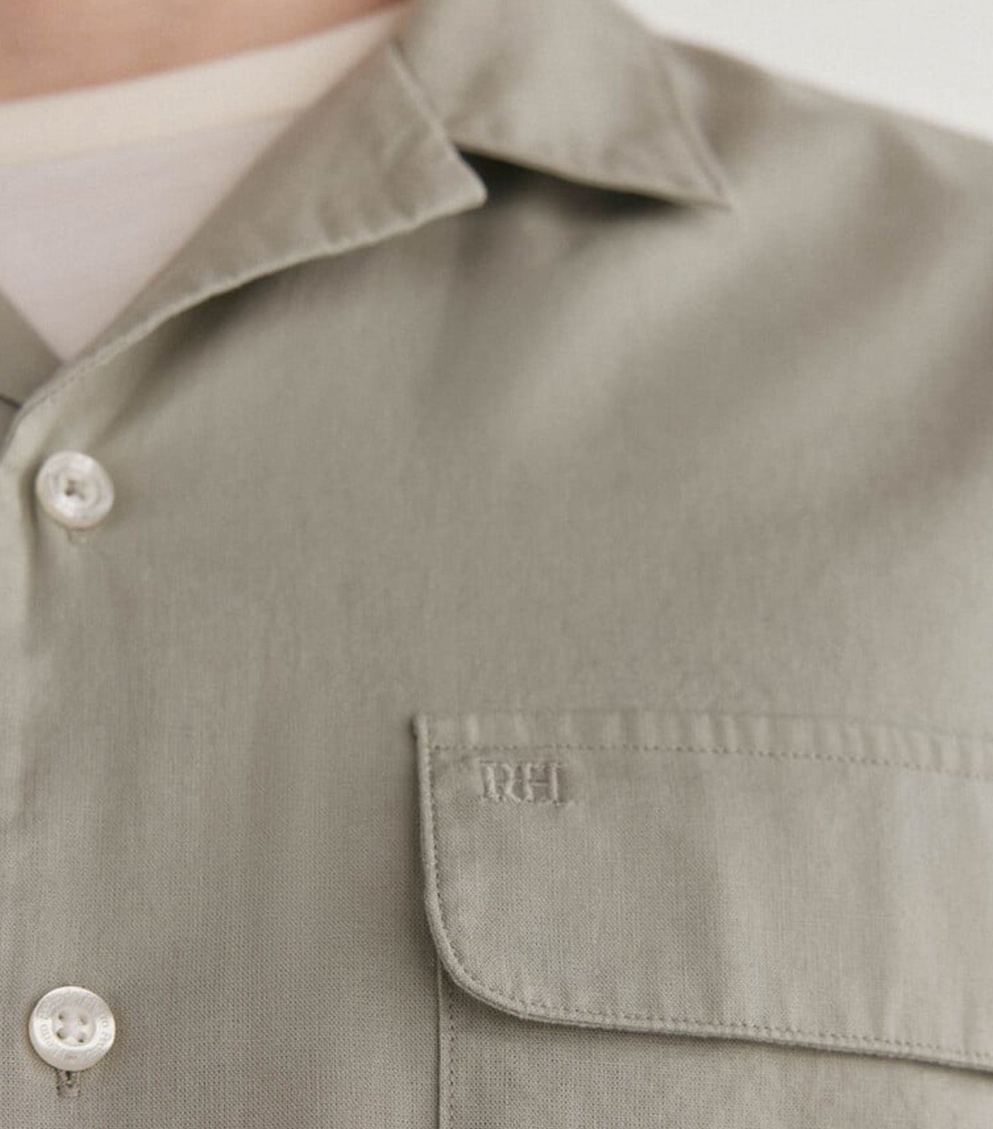 Linen Cotton Overshirt Green