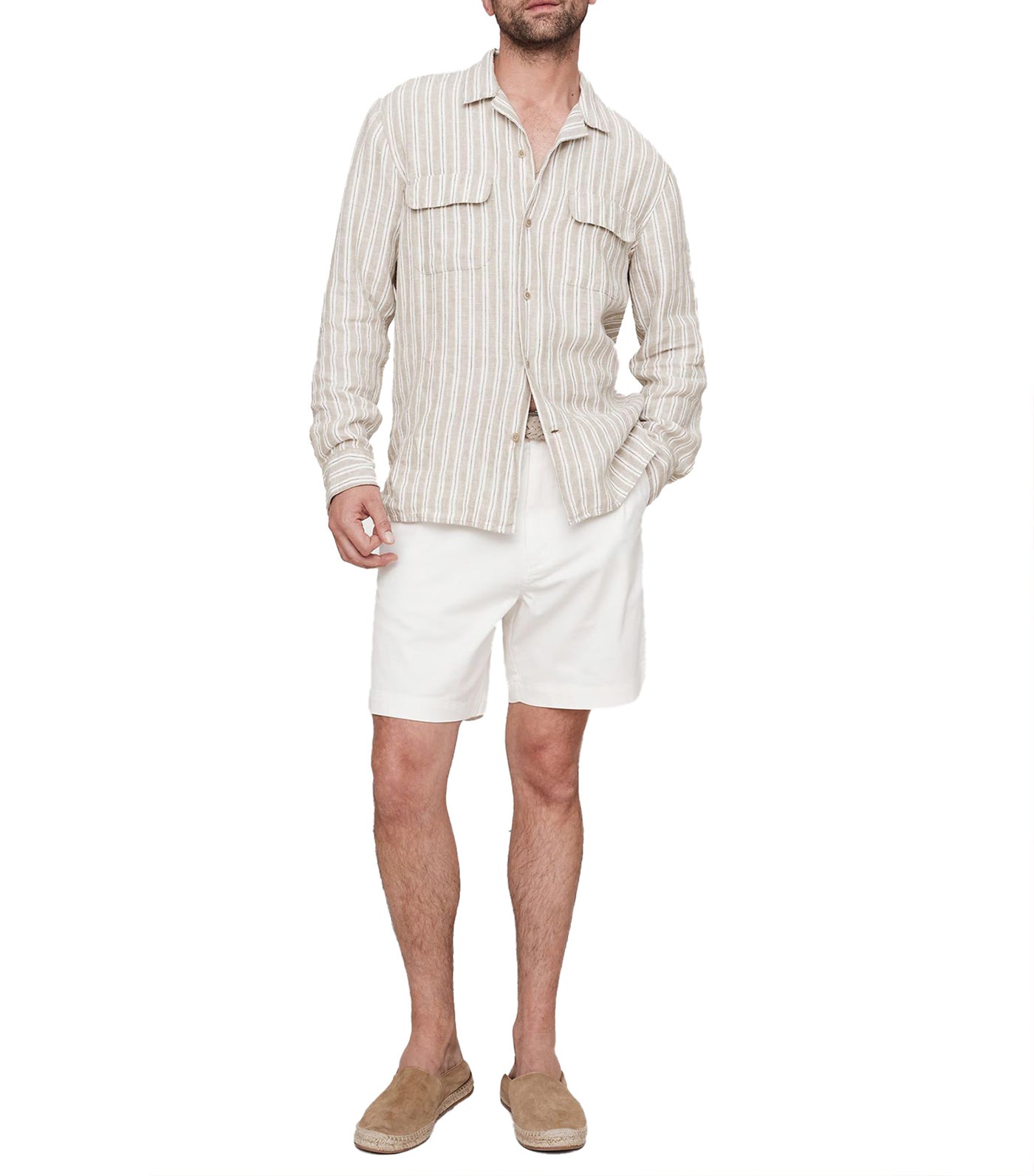 7in Stretch-Chino Short White