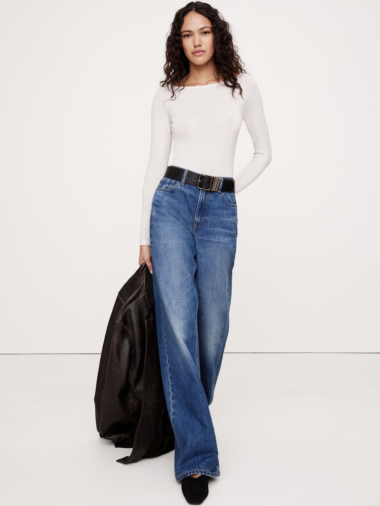Icon Wide-Leg Jean Medium Wash