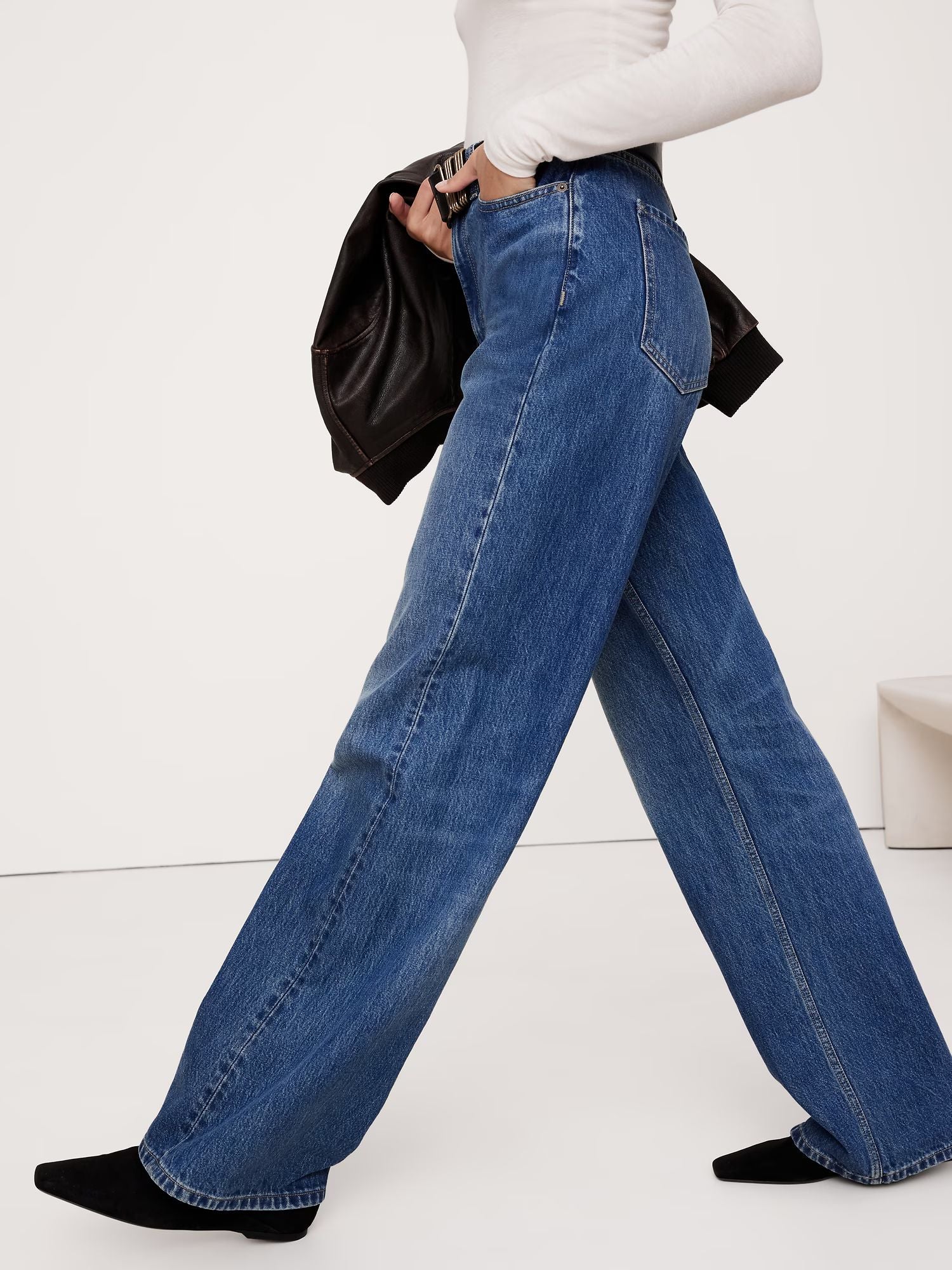 Icon Wide-Leg Jean Medium Wash