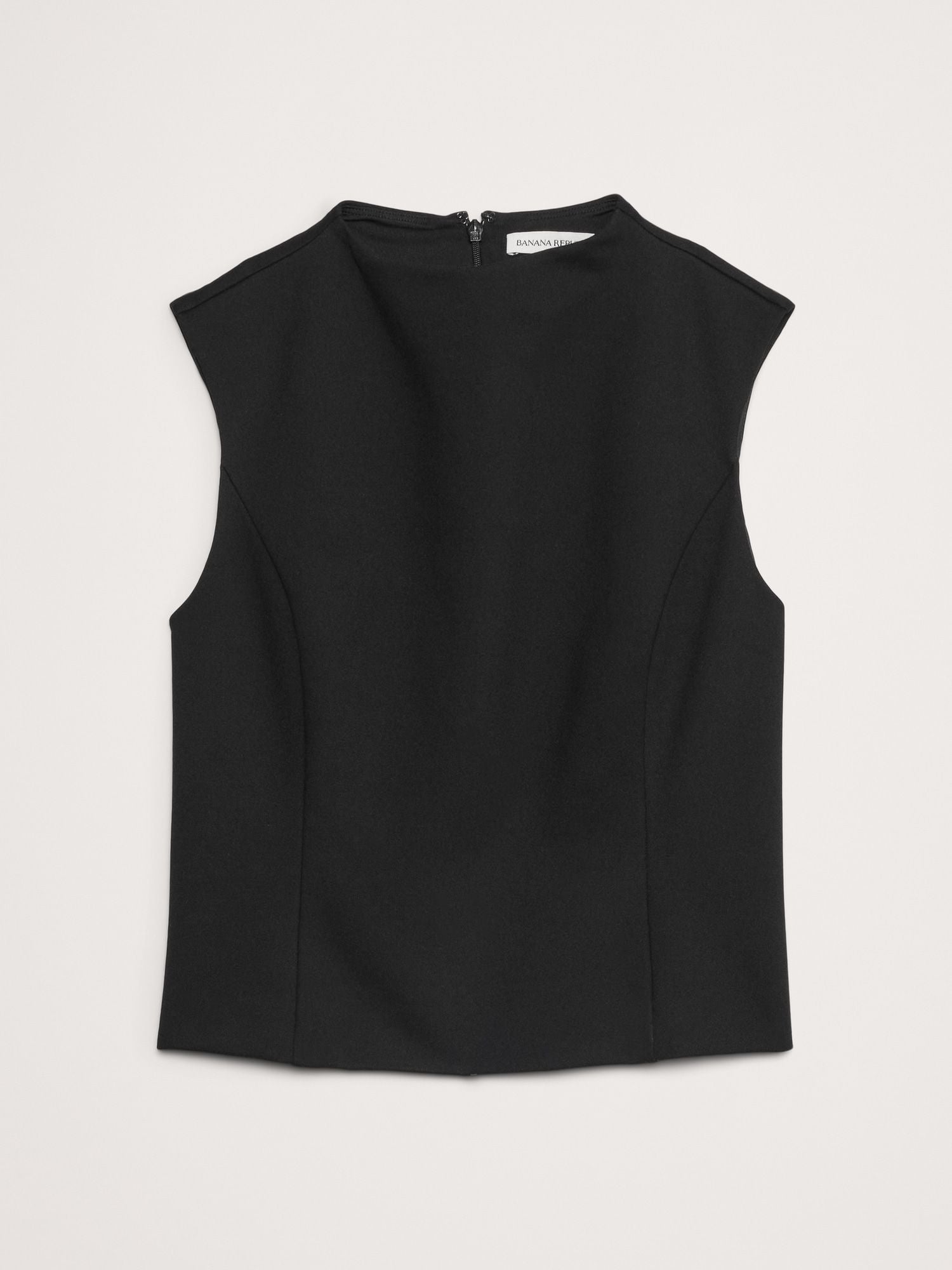 Ponte Top Cream Black