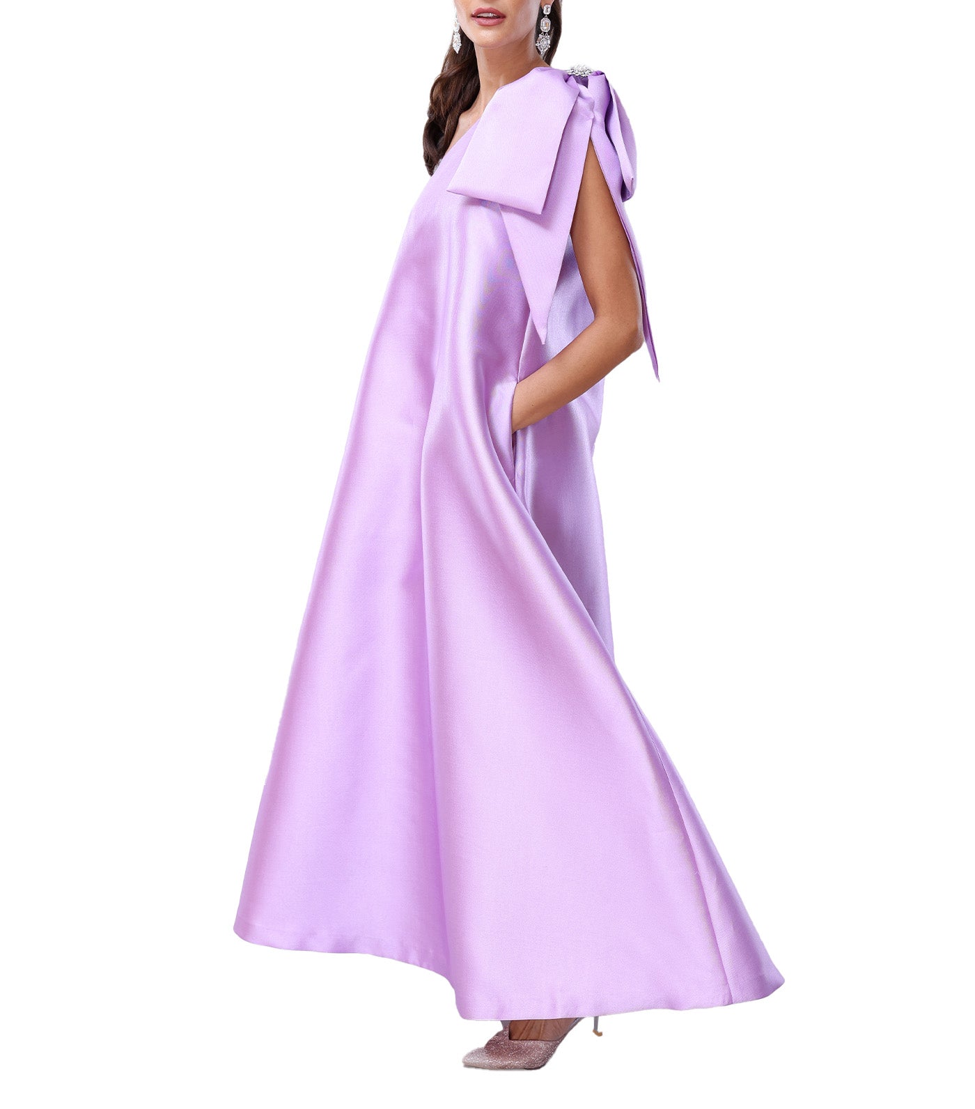Tavee One Sided Long Gown Lavender