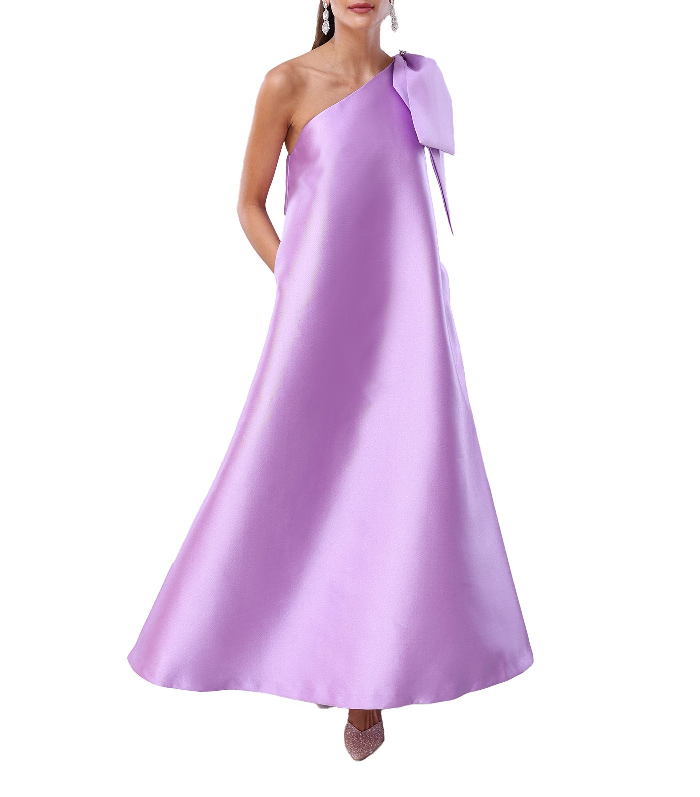 Tavee One Sided Long Gown Lavender