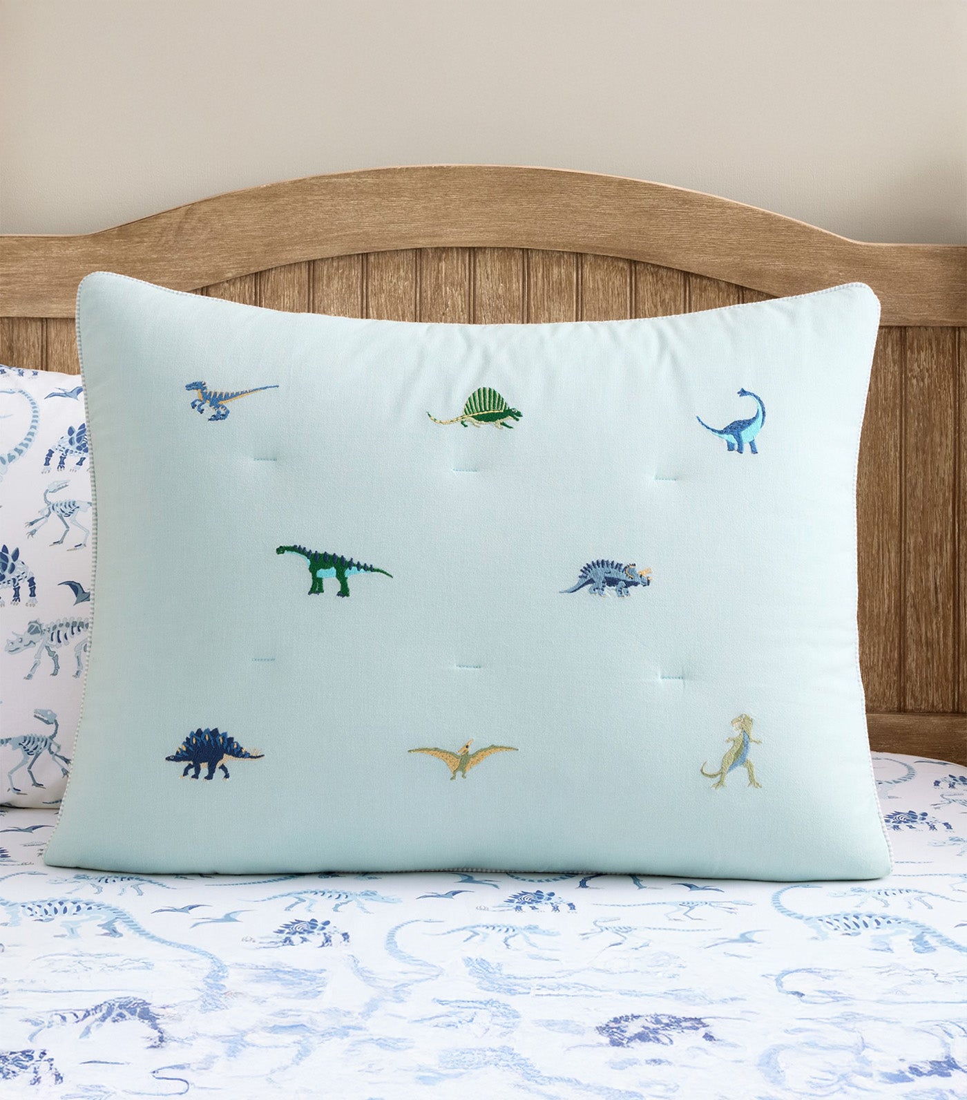 Embroidered Multi Icons Comforter and Shams - Dino