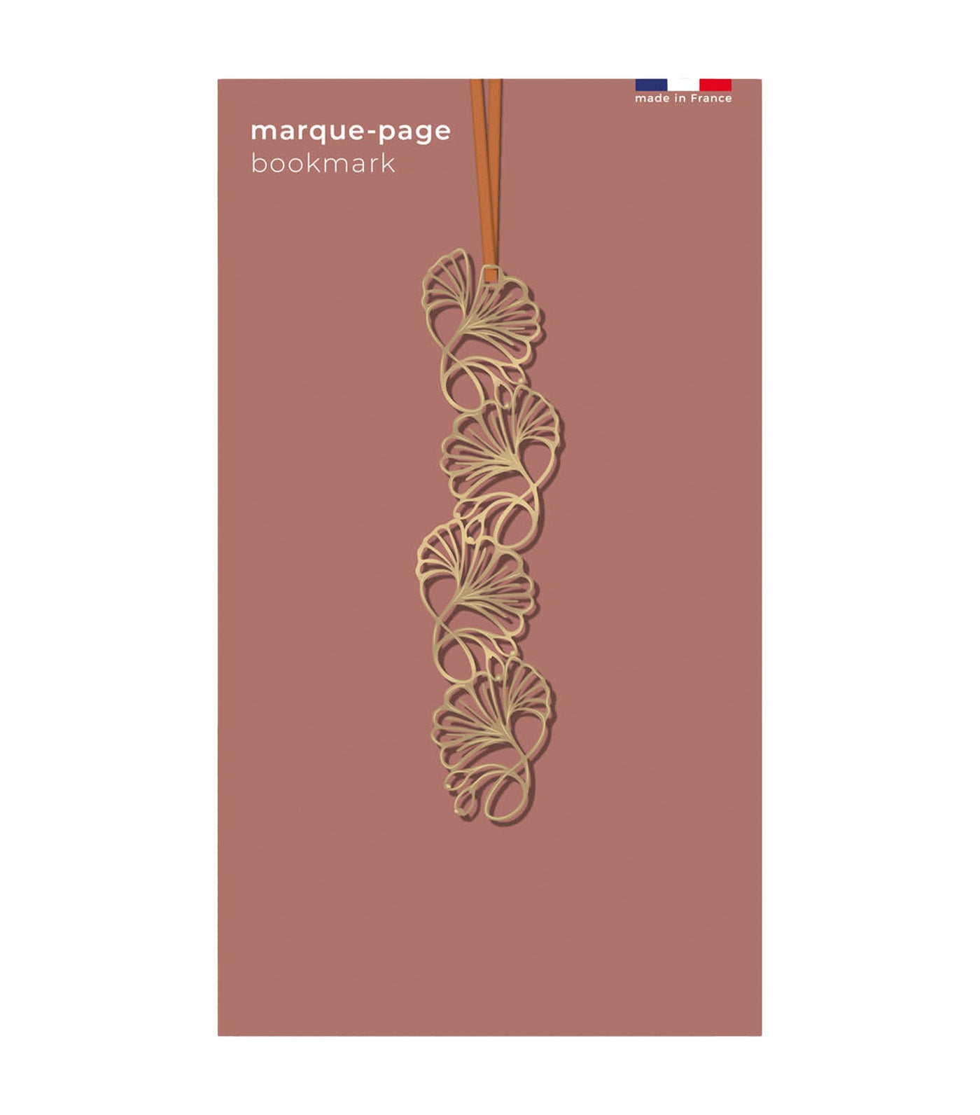 Metal Bookmark with Ribbon Art Nouveau