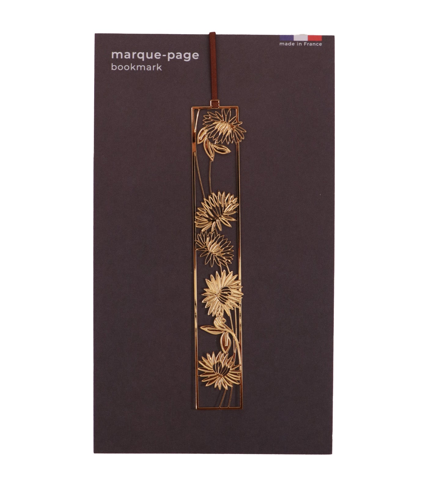 Metal Bookmark with Ribbon Art Nouveau