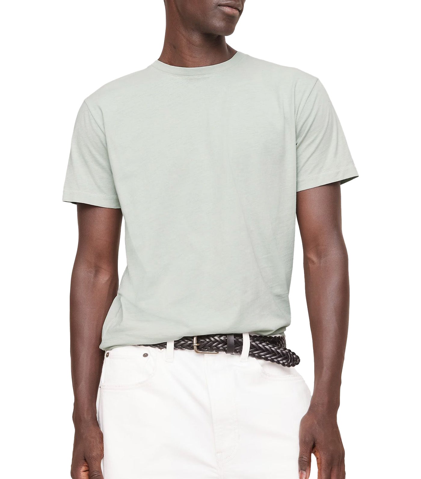 Lightweight Cotton Crew-Neck T-Shirt Hazy Sage Green