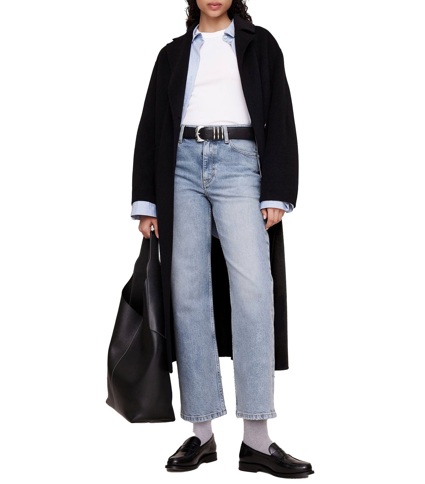 High-Rise Straight Ankle Jean Medium Light Wash