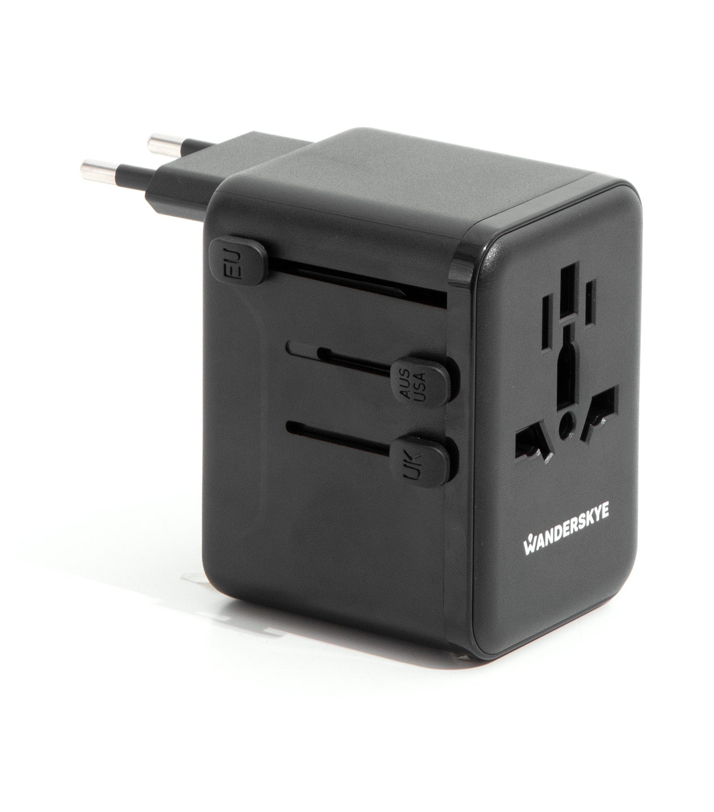 Travel Adaptor with 2 USB and 2 Type C Black