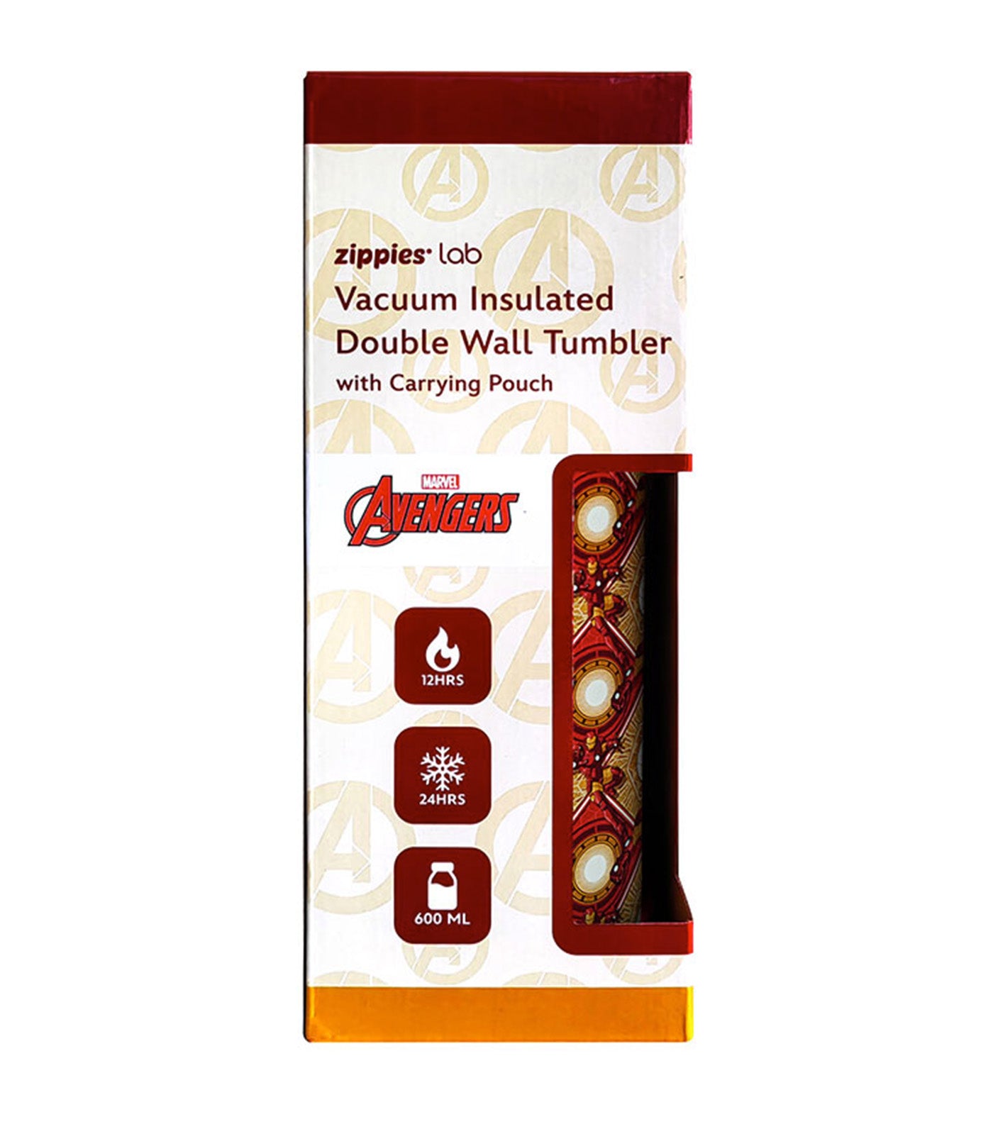 Disney and Marvel 600mL Insulated Tumblers with Carrying Pouch