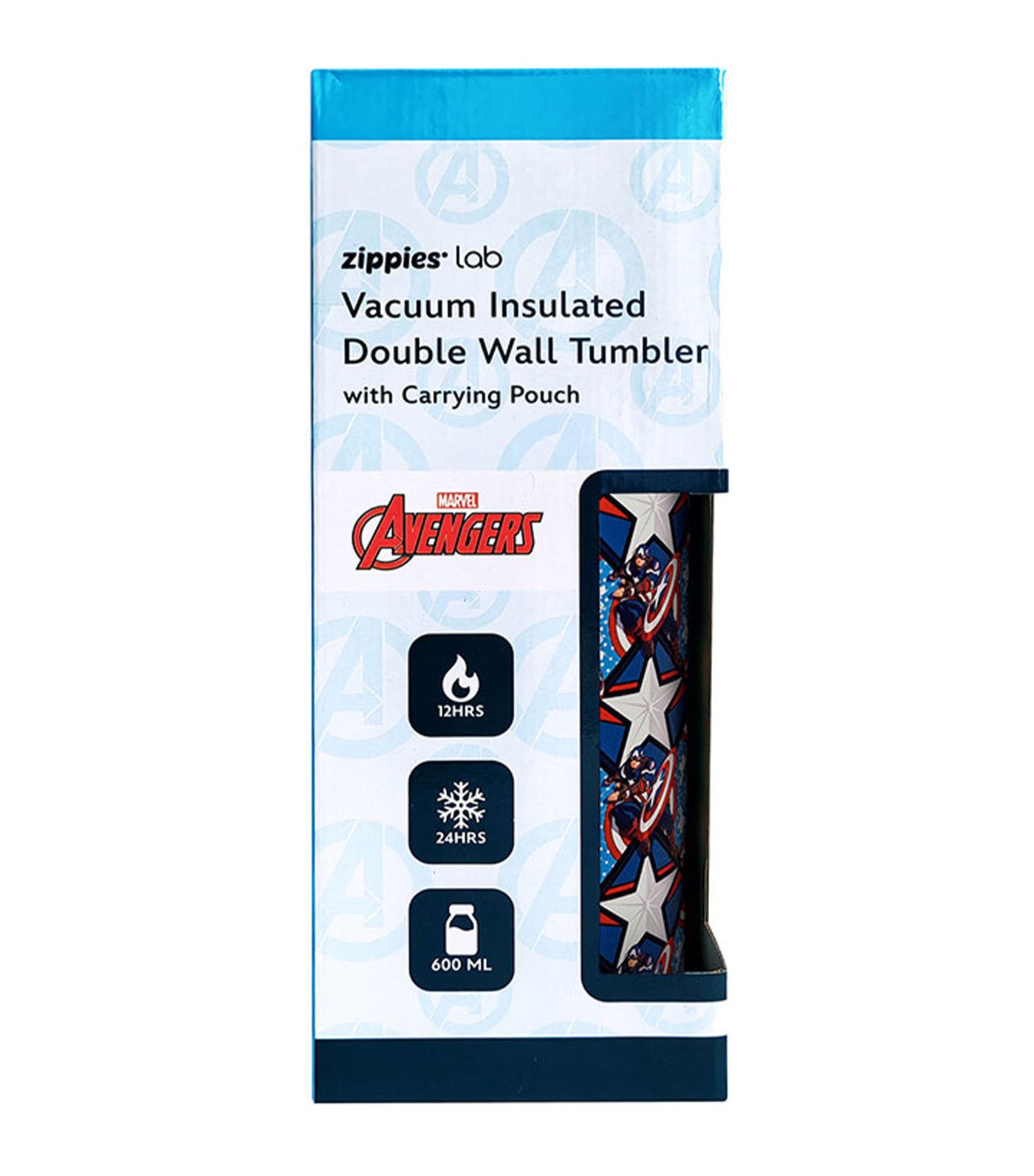 Disney and Marvel 600mL Insulated Tumblers with Carrying Pouch