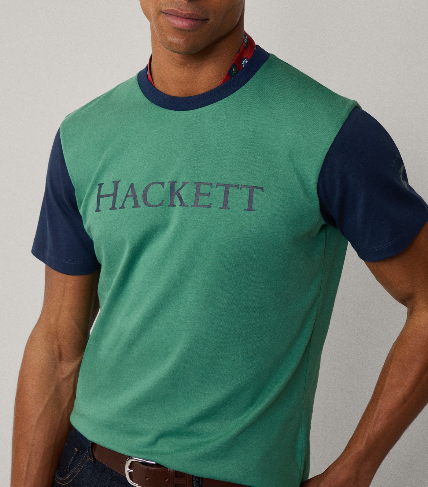 Classic Fit Branded Graphic T-Shirt Grass Green