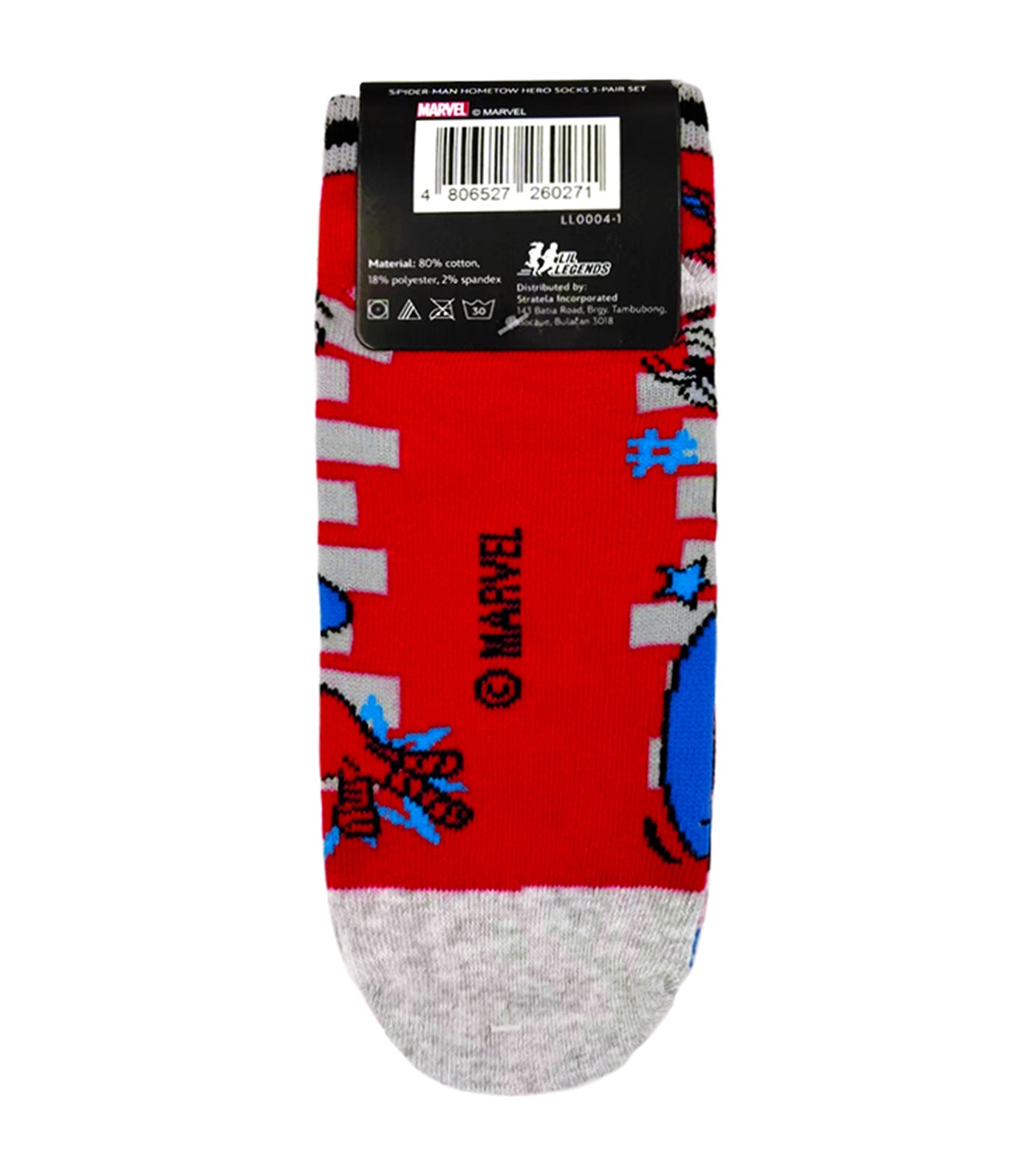 Lil Legends Sneaker Socks (3-Pair Pack) - Spider-Man Hometown Hero Pop Socks