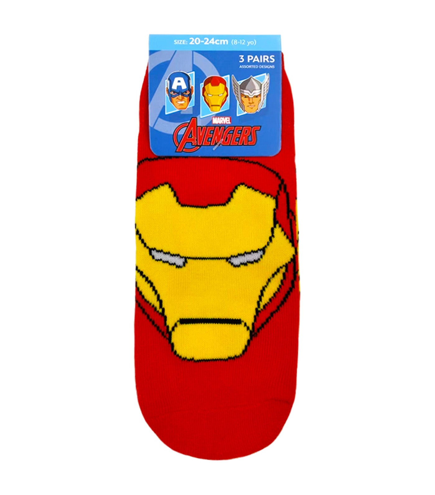 Lil Legends Sneaker Socks (3-Pair Pack) - Avengers Pop Socks