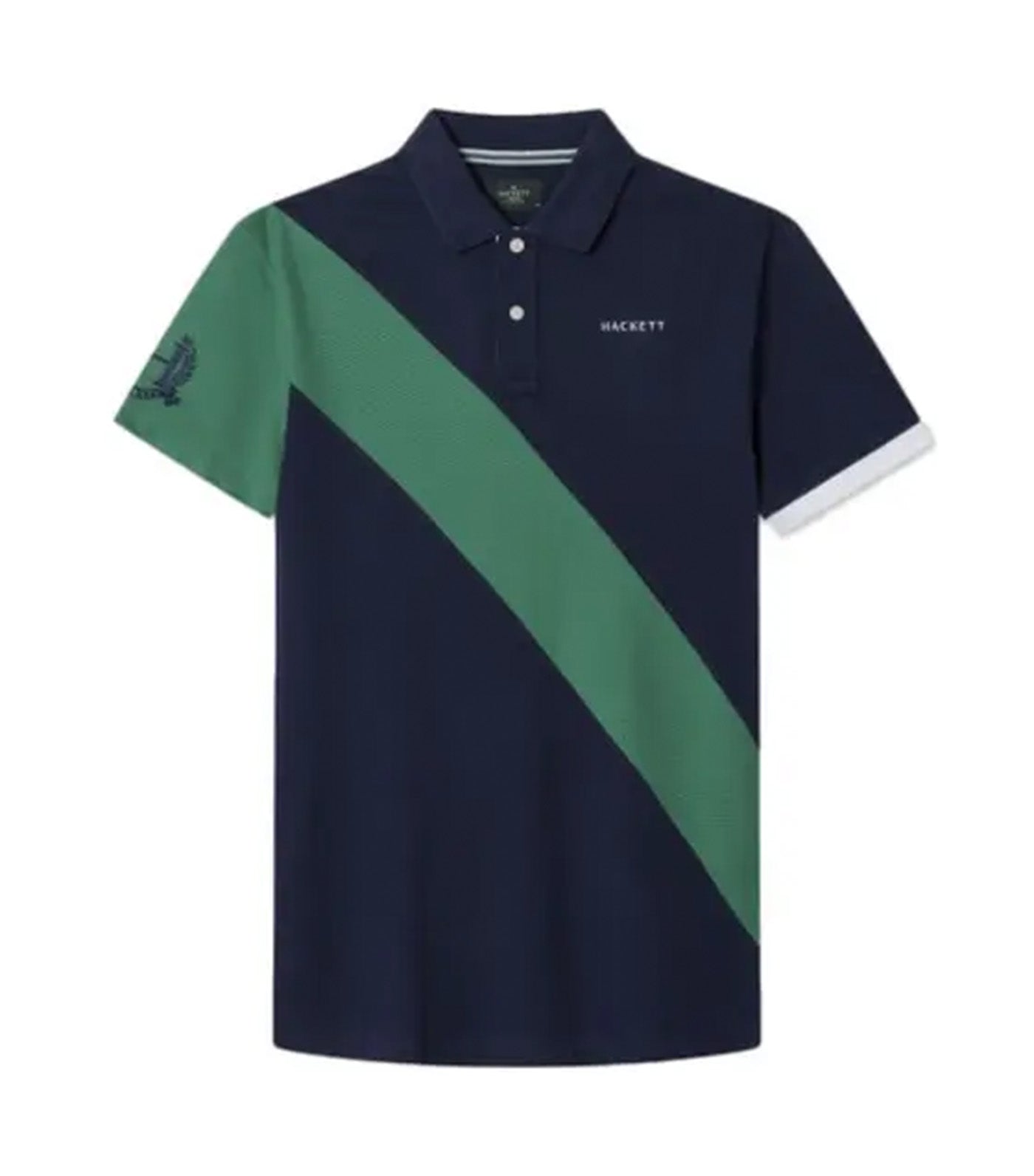 Colorblock Short Sleeve Polo Navy