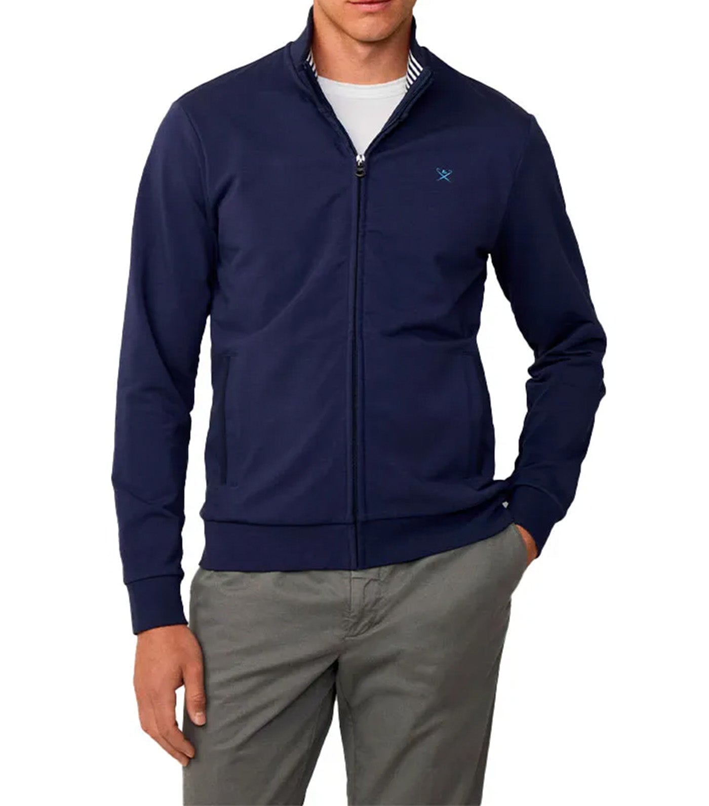 Stripe Collar Jacket Blue