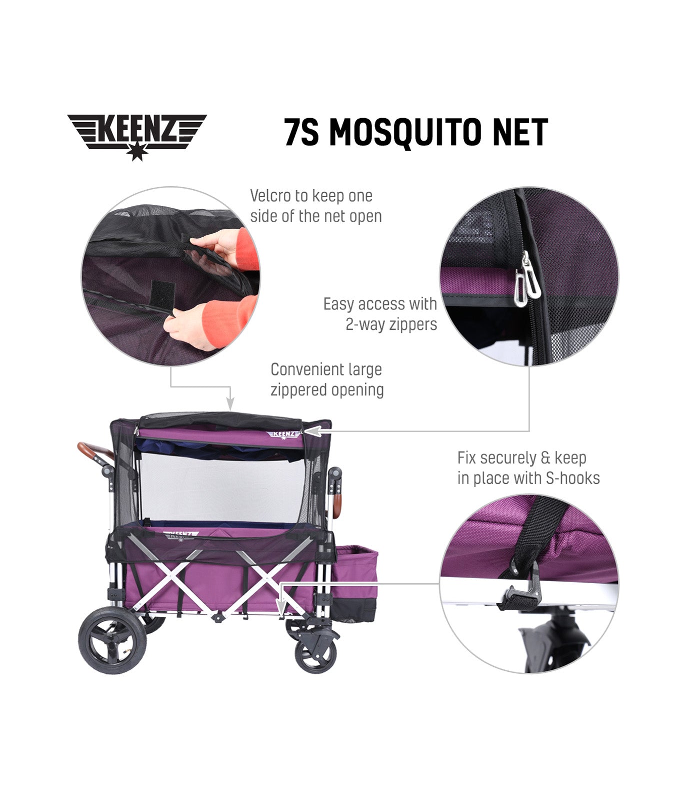 7S Mosquito Net Black