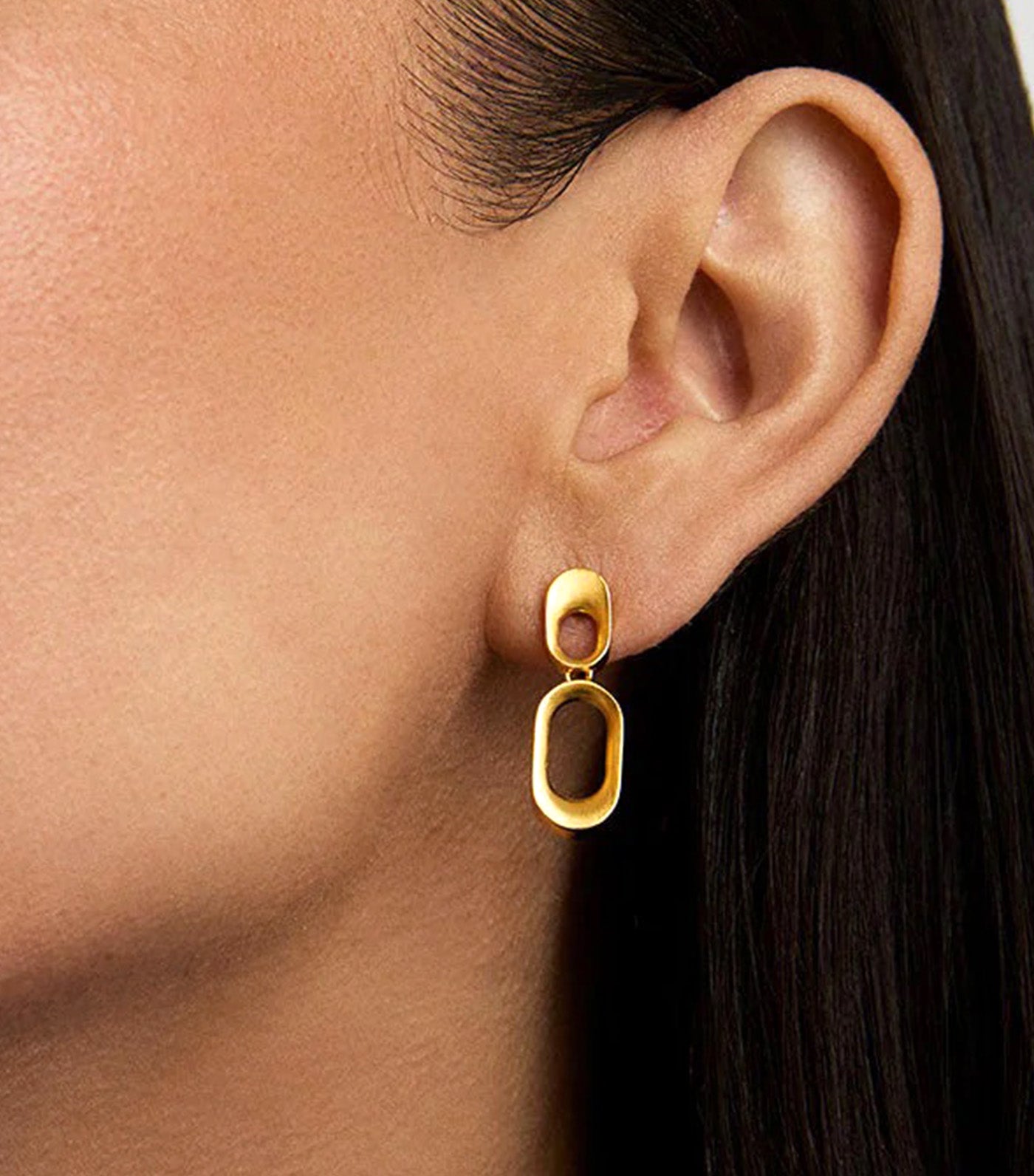 Bleecker Mini Drop Earrings Gold