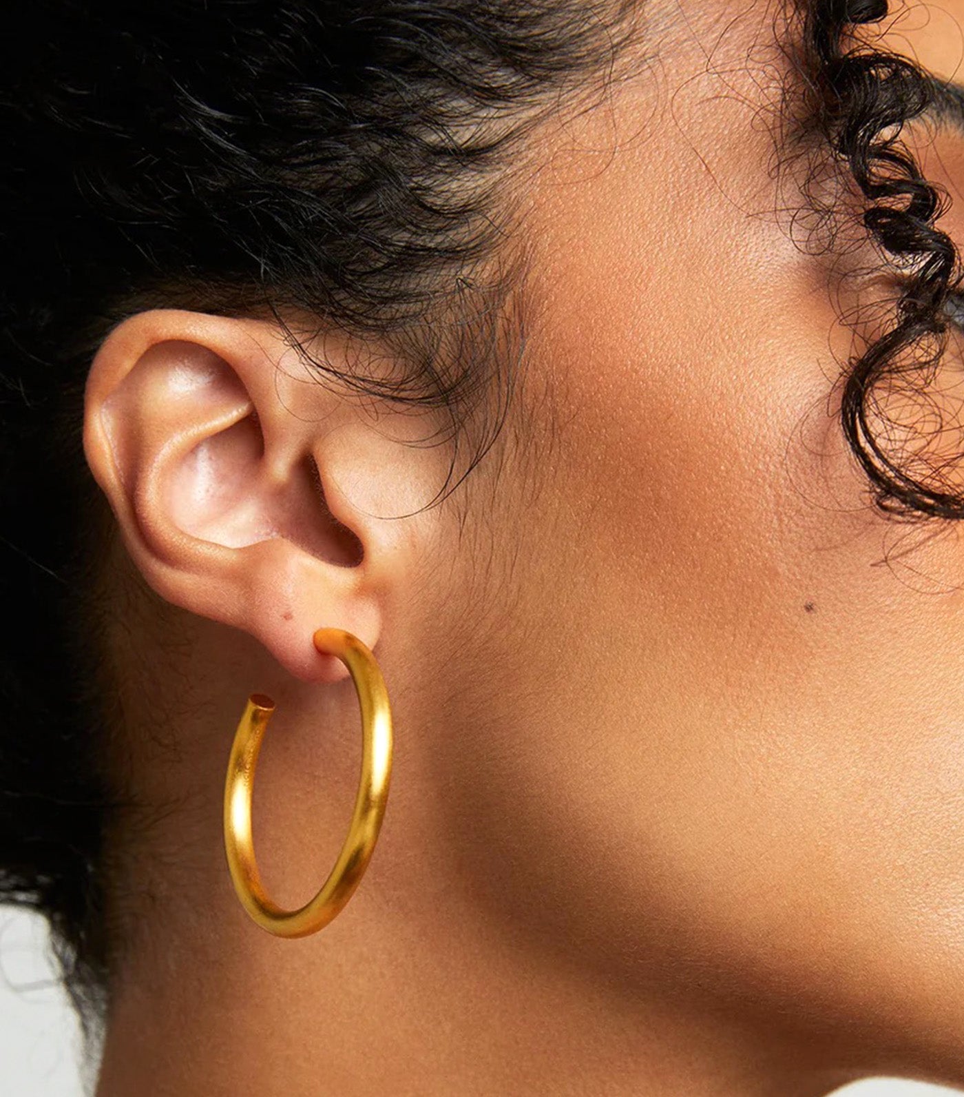 Midi Dune Hoops Gold