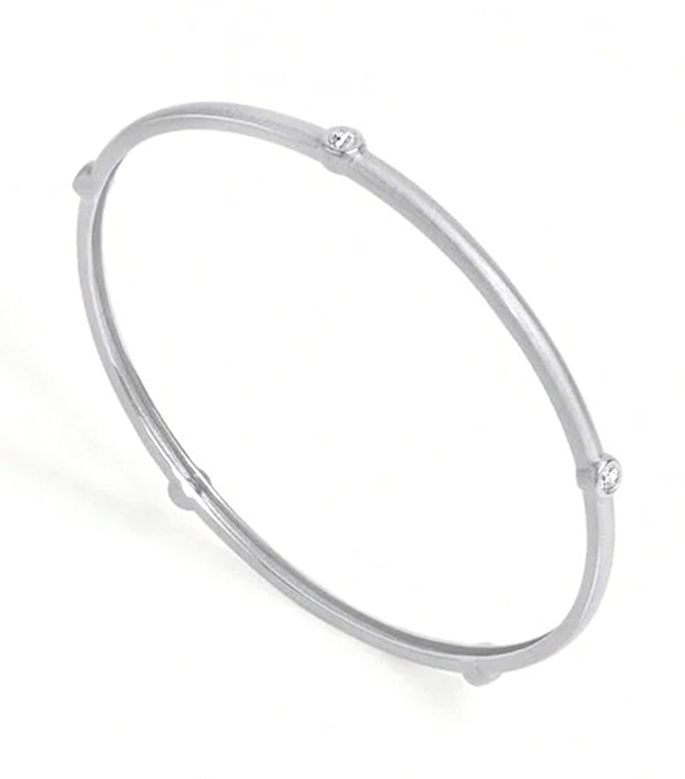 Orsay Pavé Bangle Bracelet Silver
